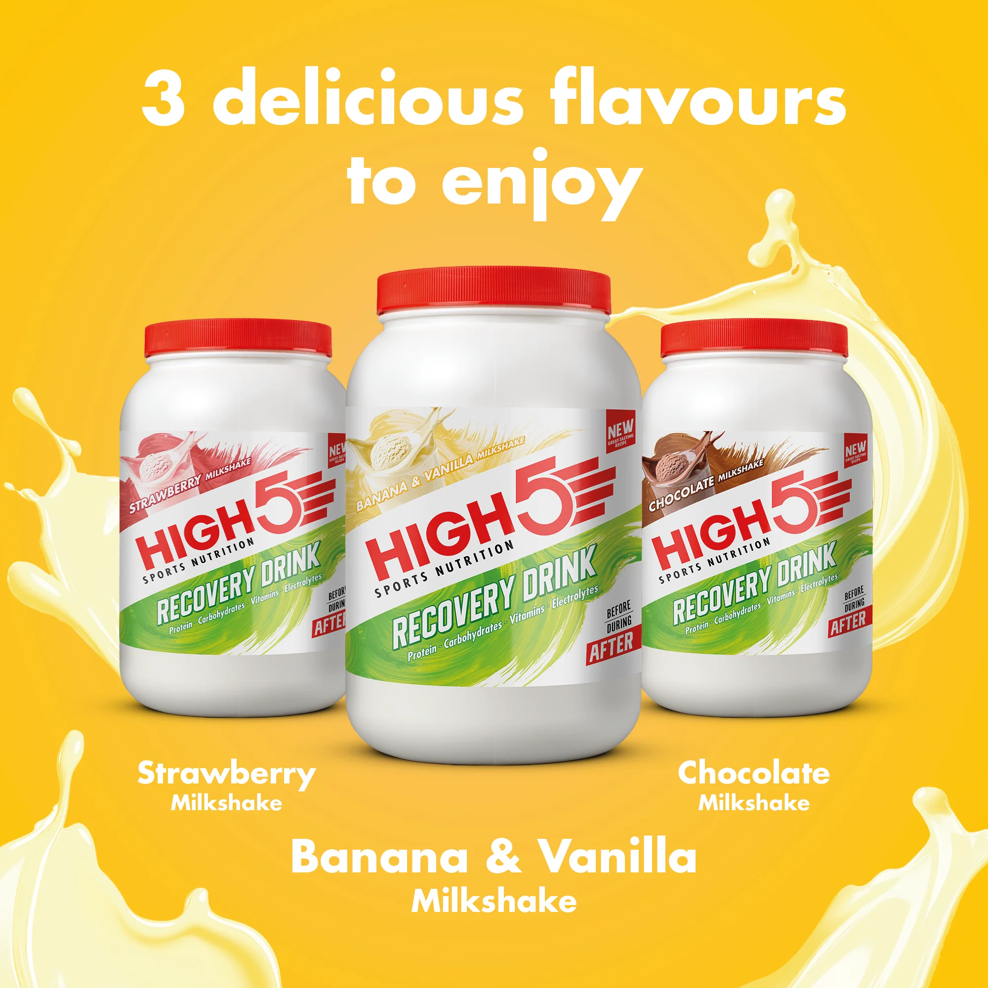 High5 RECOVERY DRINK (450g) Banana Vanilla Milkshake - Image 7