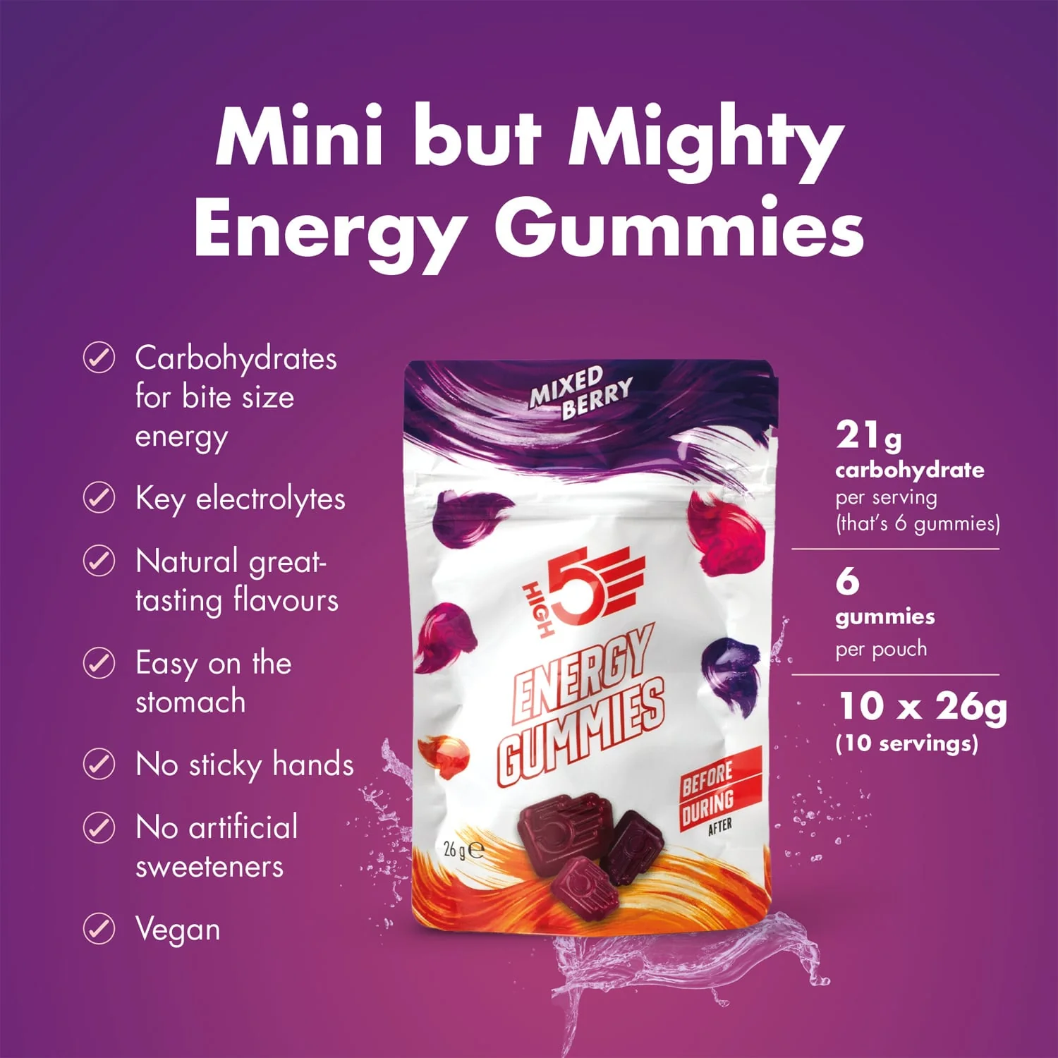 High5 TA Energy GUMMIES (26g) Czerwone owoce - Image 4