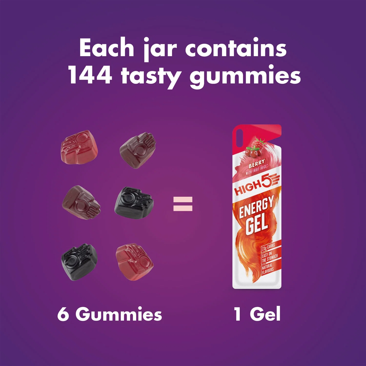 High5 TA Energy GUMMIES (26g) Czerwone owoce - Image 6