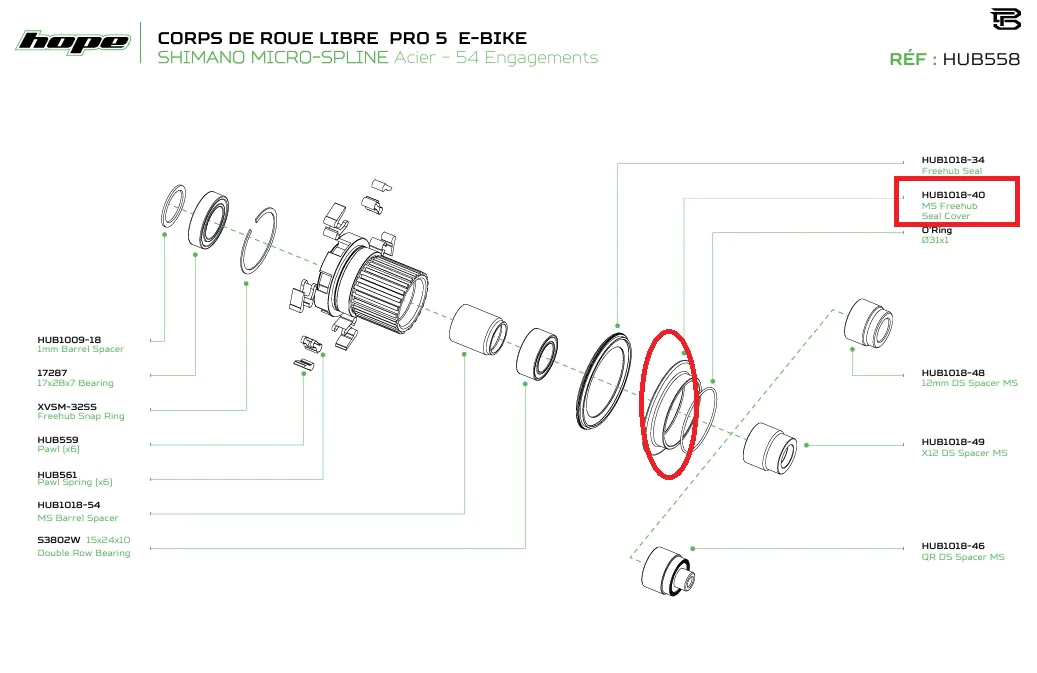 Osłona przegubu dla piasty z wolnym kołem HOPE PRO 5 Microspline - Image 2