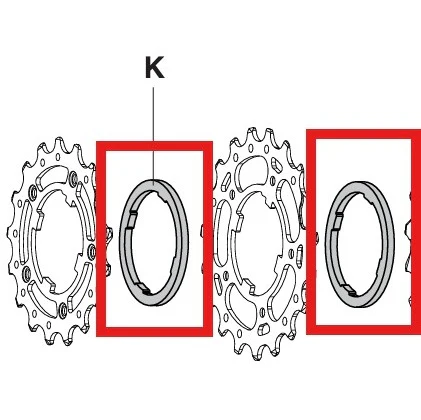 Element dystansowy kasety CAMPAGNOLO CENTAUR 10V 2,55 mm (x2)