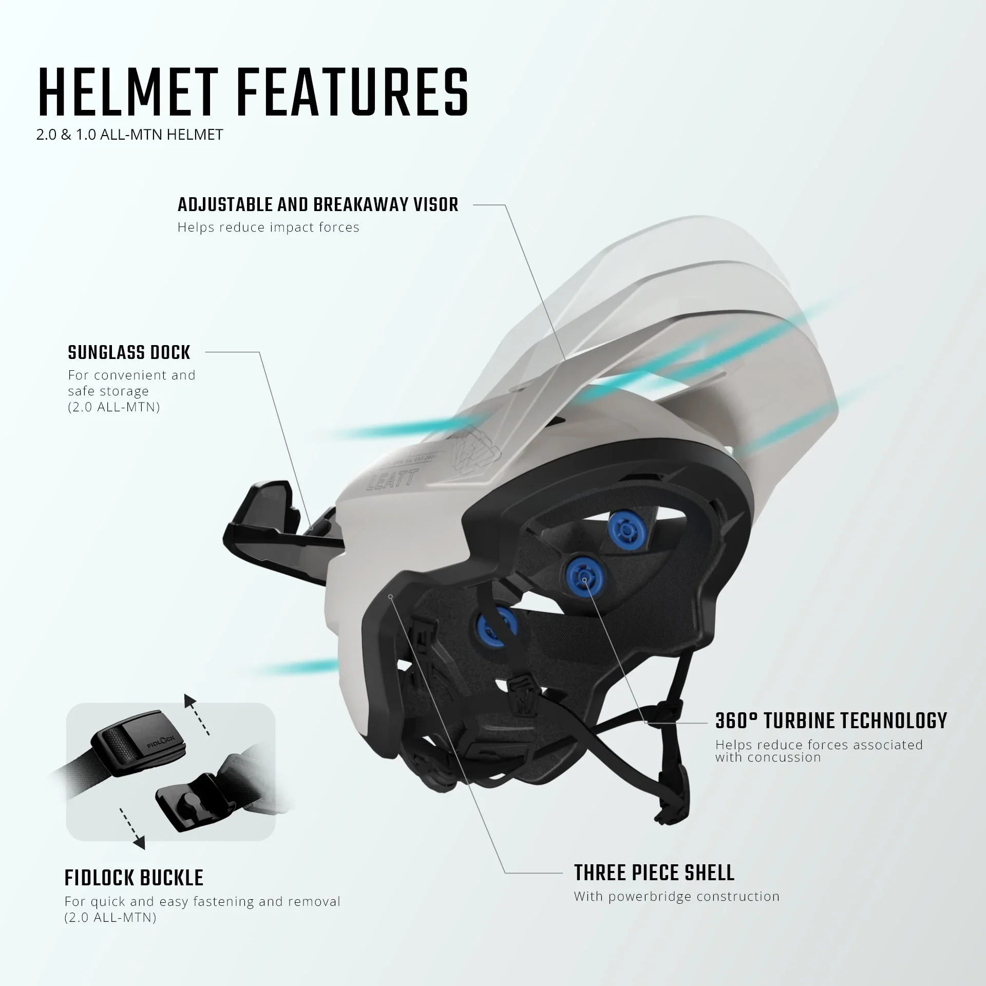 Kask LEATT MTB ALL-MOUNTAIN 1.0 niebieski - Image 5