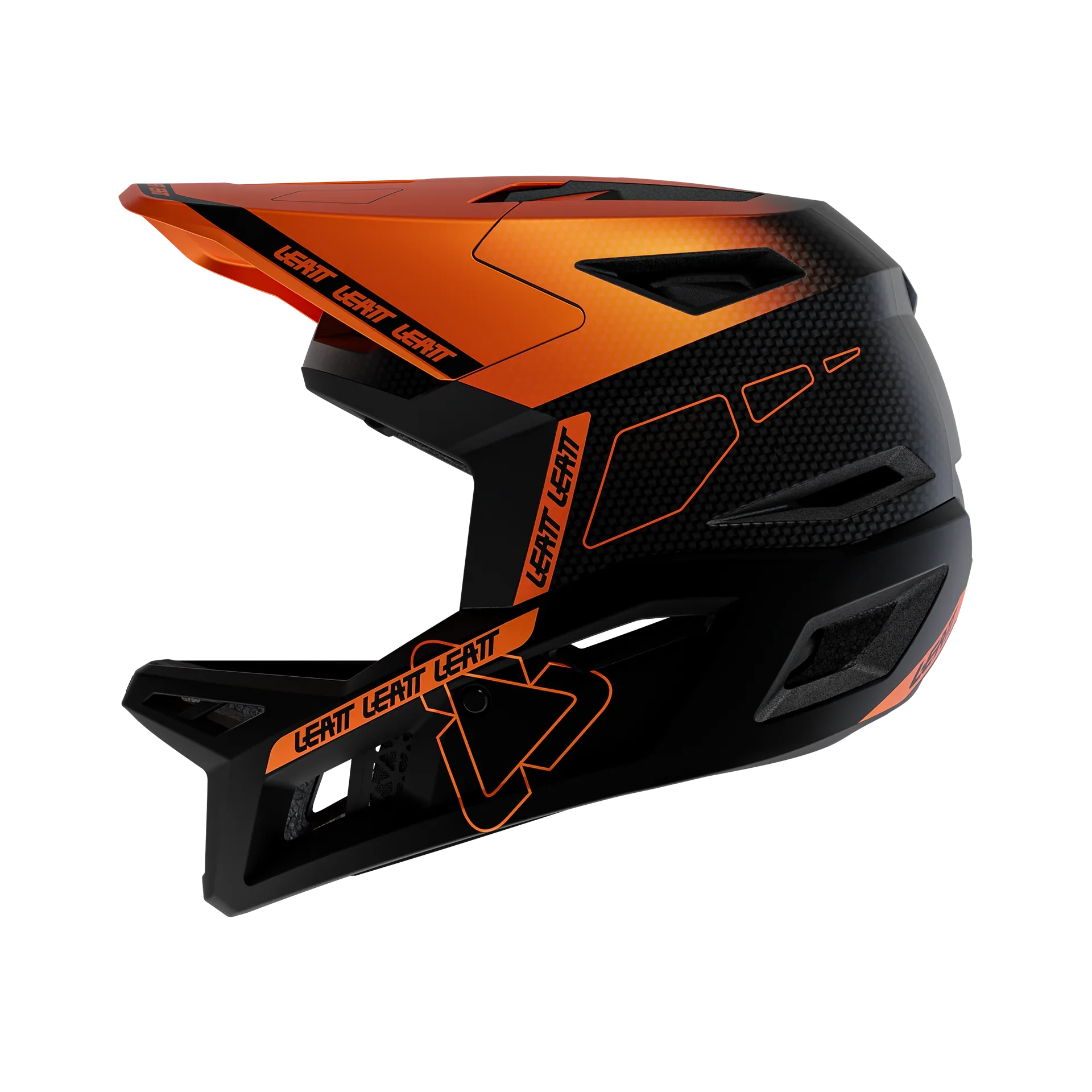 Kask LEATT MTB GRAVITY 6.0 CARBON Glow czarny/pomarańczowy