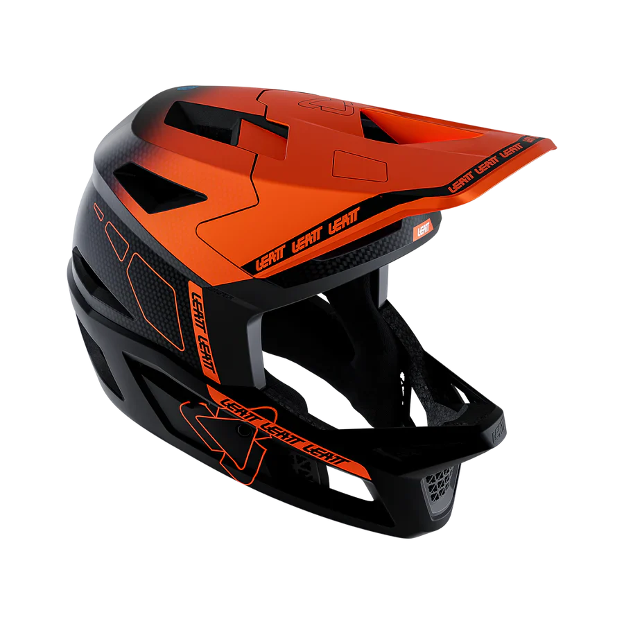 Kask LEATT MTB GRAVITY 6.0 CARBON Glow czarny/pomarańczowy - Image 2