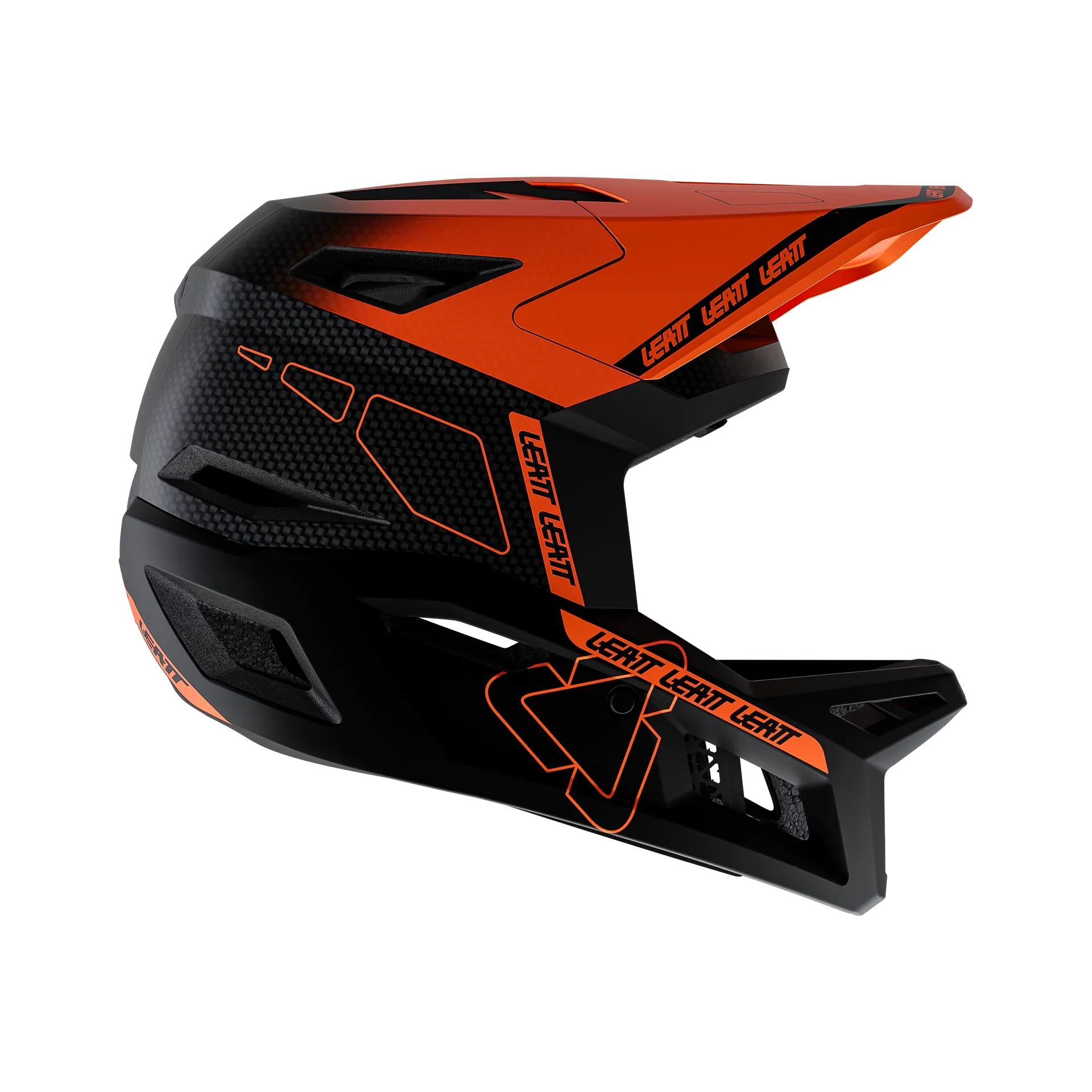 Kask LEATT MTB GRAVITY 6.0 CARBON Glow czarny/pomarańczowy - Image 3