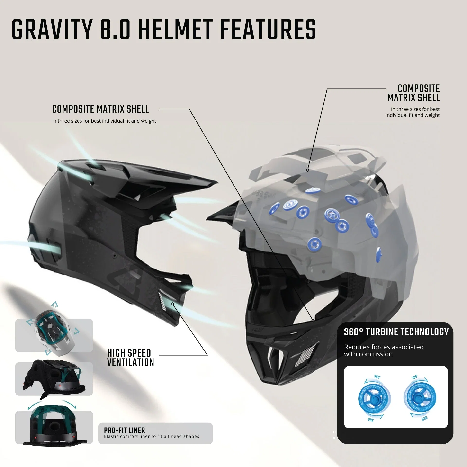 Kask LEATT MTB GRAVITY 8.0 MTB czarny - Image 5