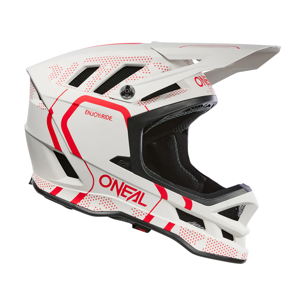 Kask MTB O'NEAL BLADE POLYACRYLITE STRIKE biały/czerwony - Image 2