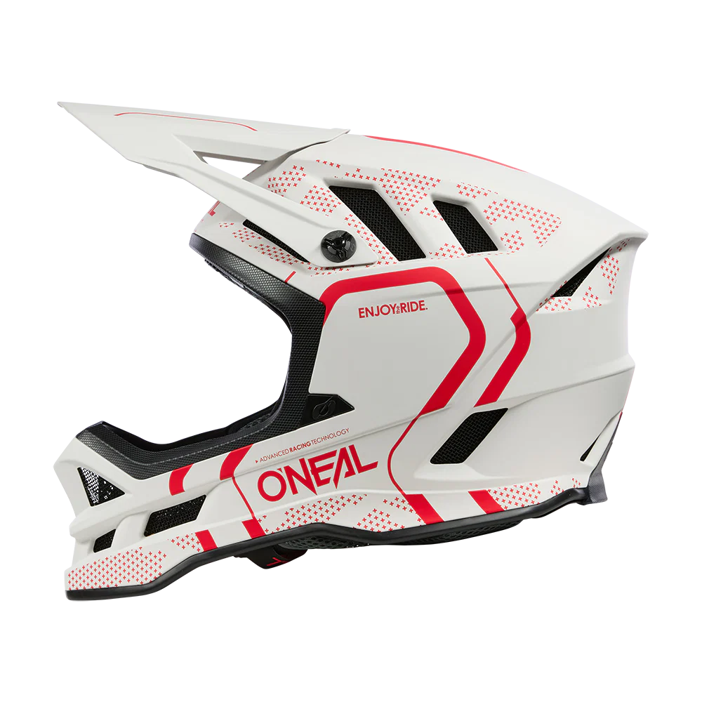 Kask MTB O'NEAL BLADE POLYACRYLITE STRIKE biały/czerwony - Image 4