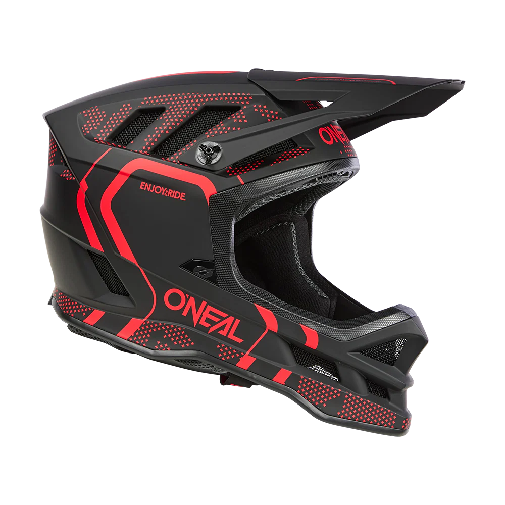 Kask MTB O'NEAL BLADE POLYACRYLITE STRIKE czarny/czerwony - Image 2