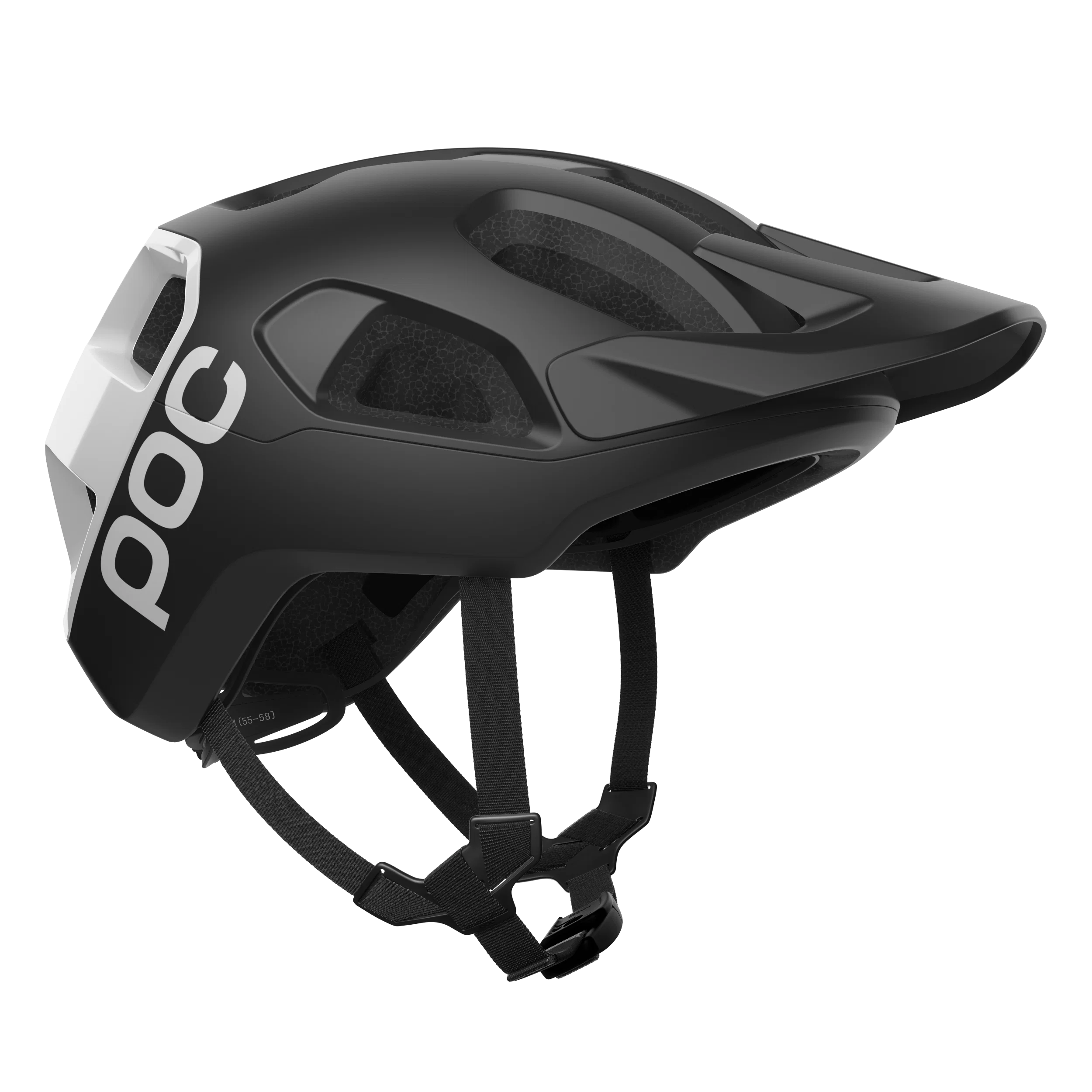 Kask MTB POC CULARIS czarno-białe matowe logo - Image 3
