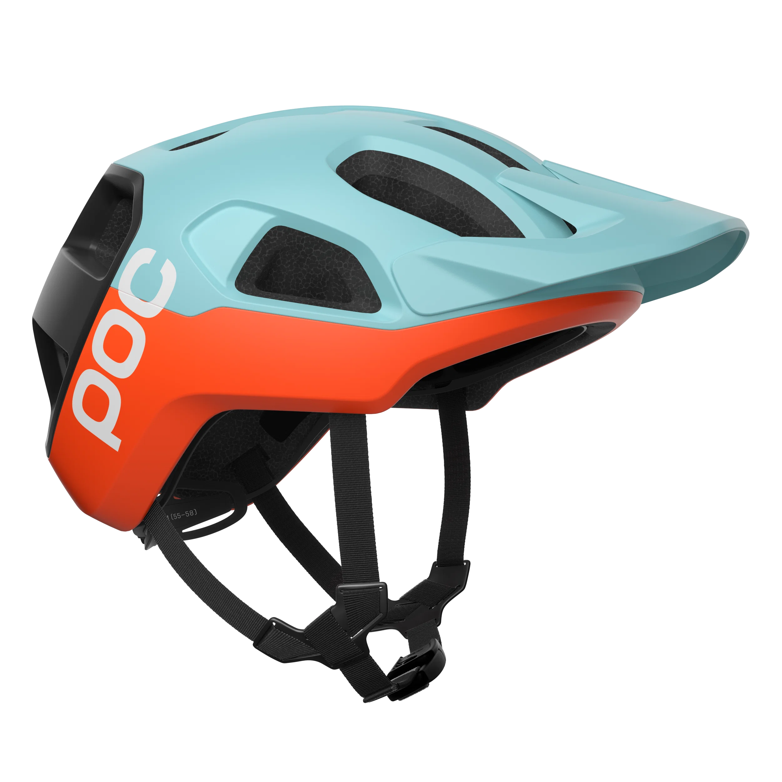 Kask MTB POC CULARIS niebieski/pomarańczowy matowy - Image 3
