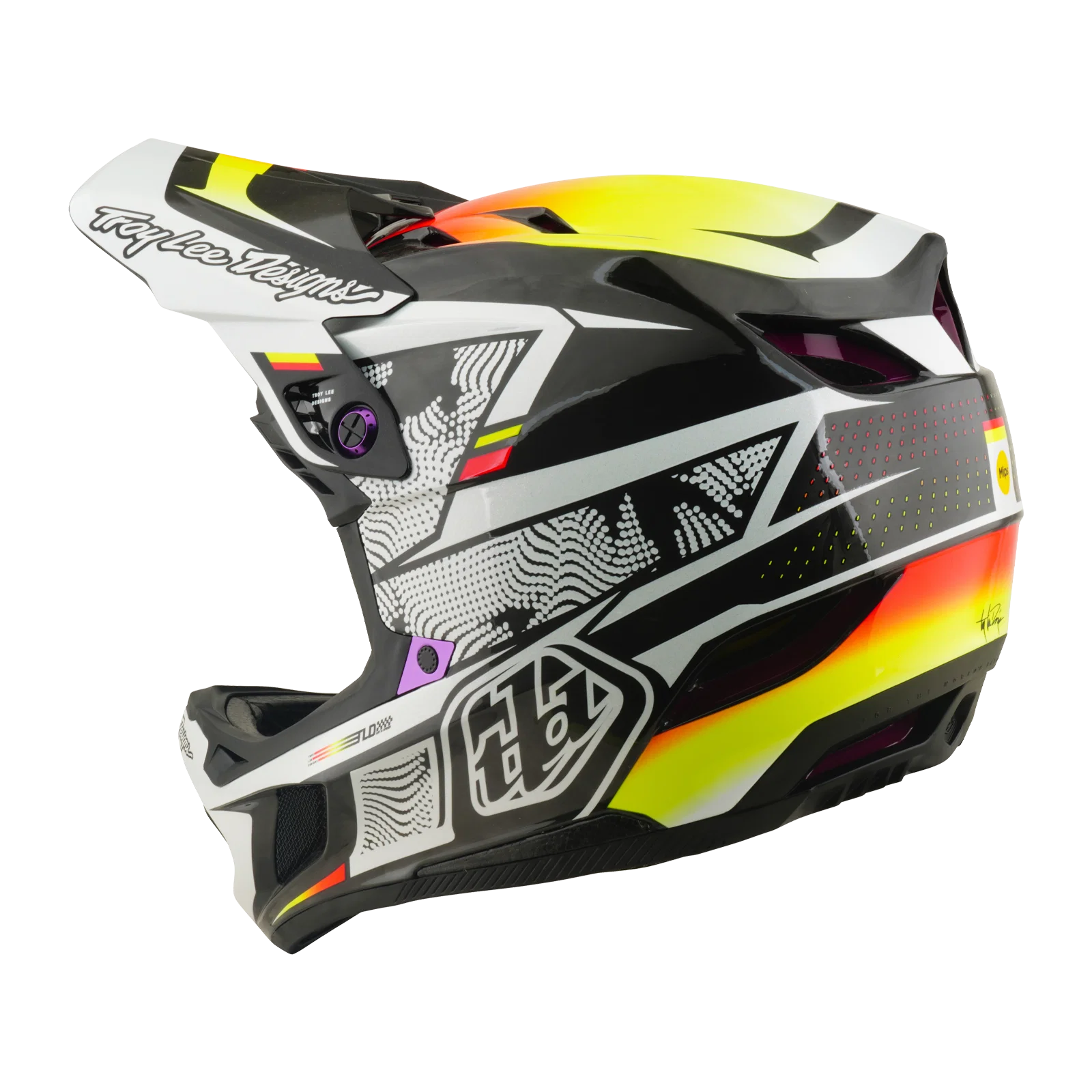 Kask MTB z podszewką TROY LEE DESIGNS D4 CARBON MIPS czarny/żółty - Image 3
