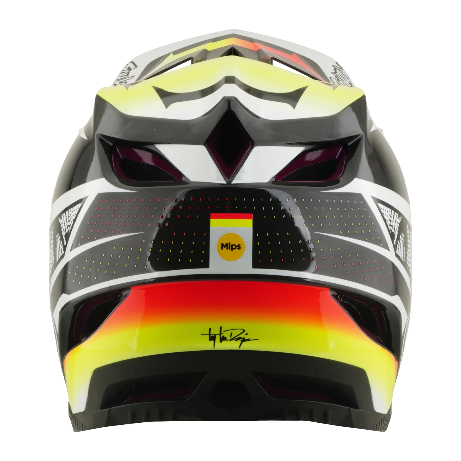 Kask MTB z podszewką TROY LEE DESIGNS D4 CARBON MIPS czarny/żółty - Image 4