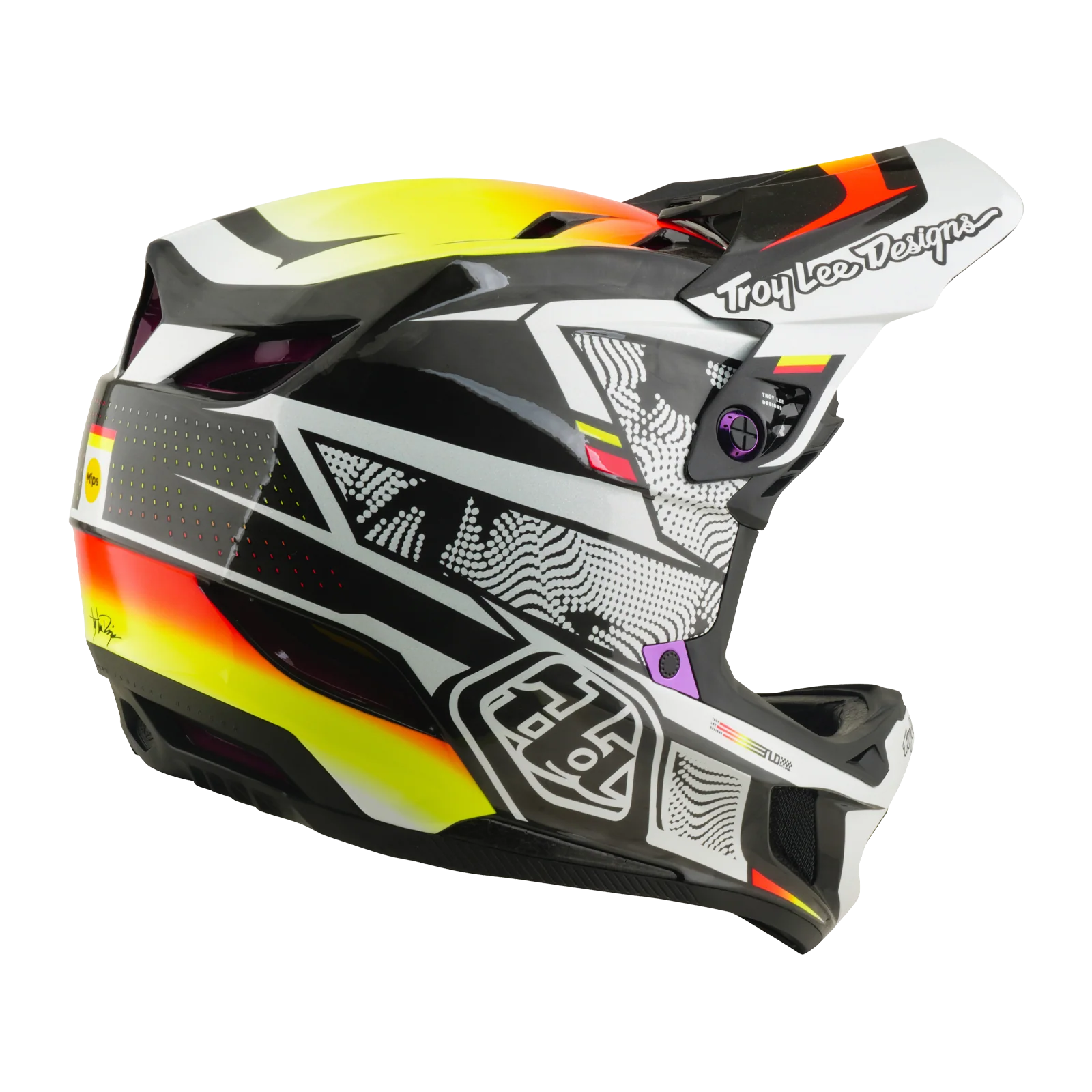 Kask MTB z podszewką TROY LEE DESIGNS D4 CARBON MIPS czarny/żółty - Image 5