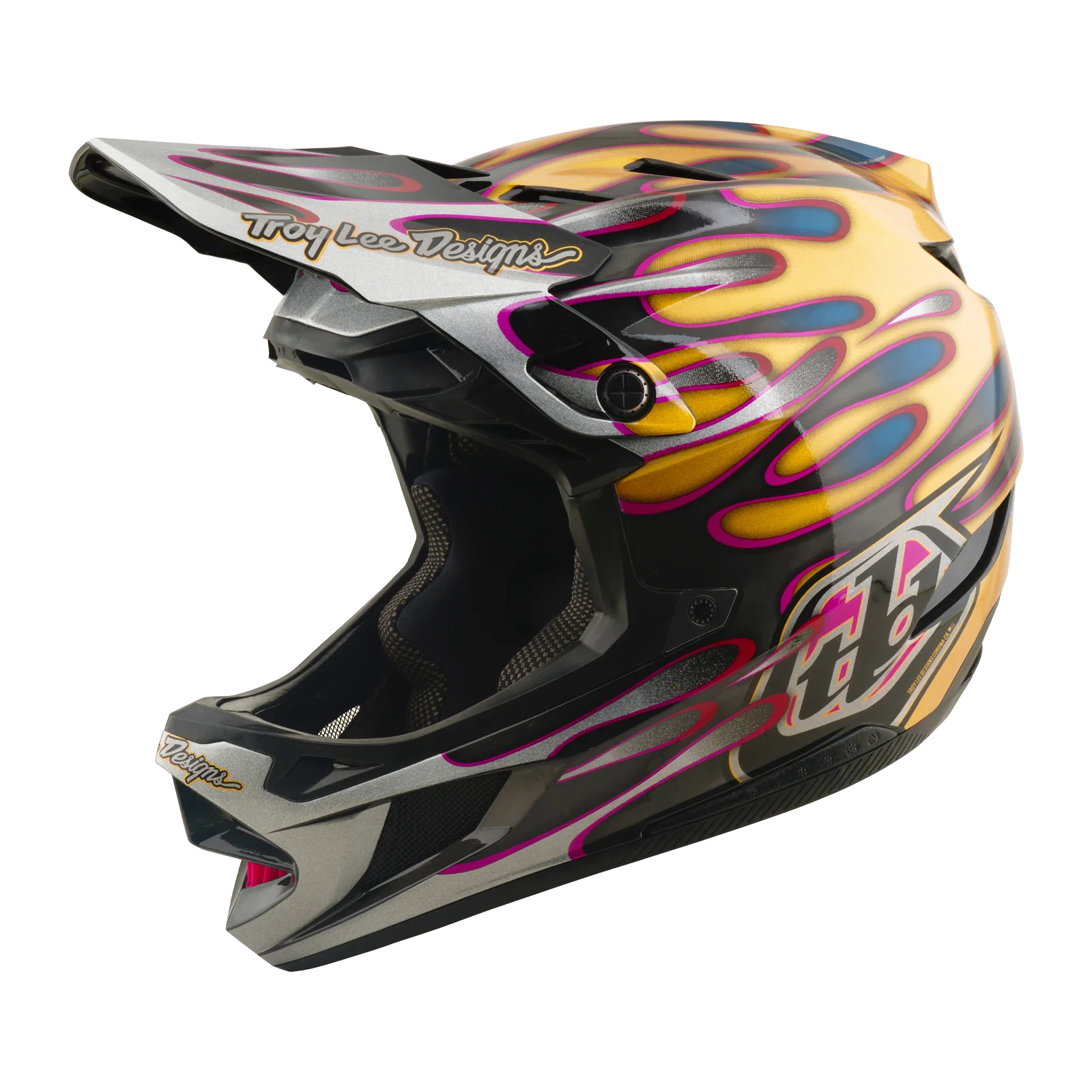 Kask MTB TROY LEE DESIGNS D4 CARBON MIPS Overspray złoty/czarny - Image 3