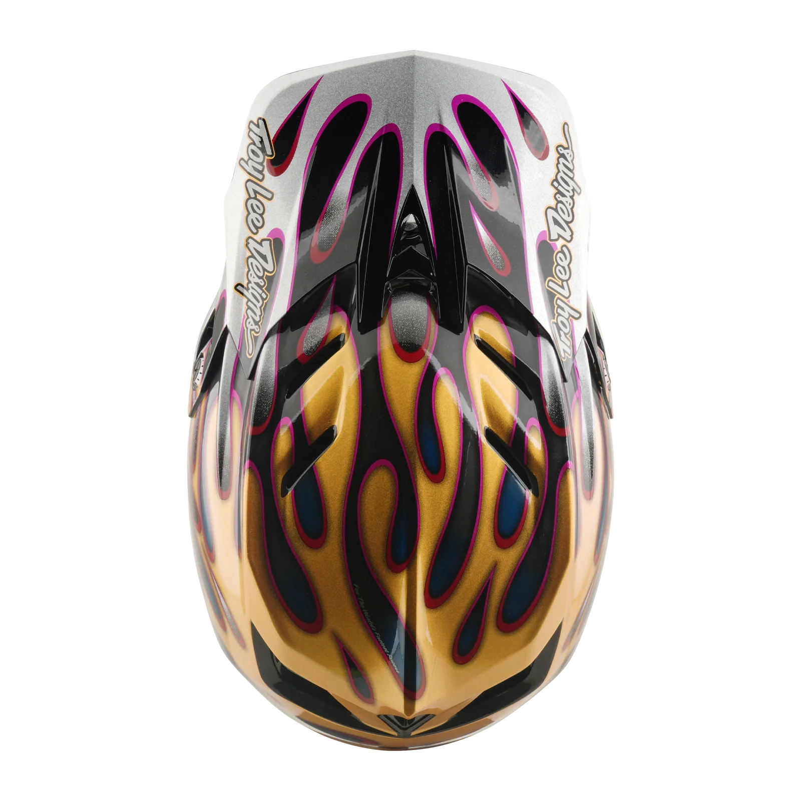 Kask MTB TROY LEE DESIGNS D4 CARBON MIPS Overspray złoty/czarny - Image 4