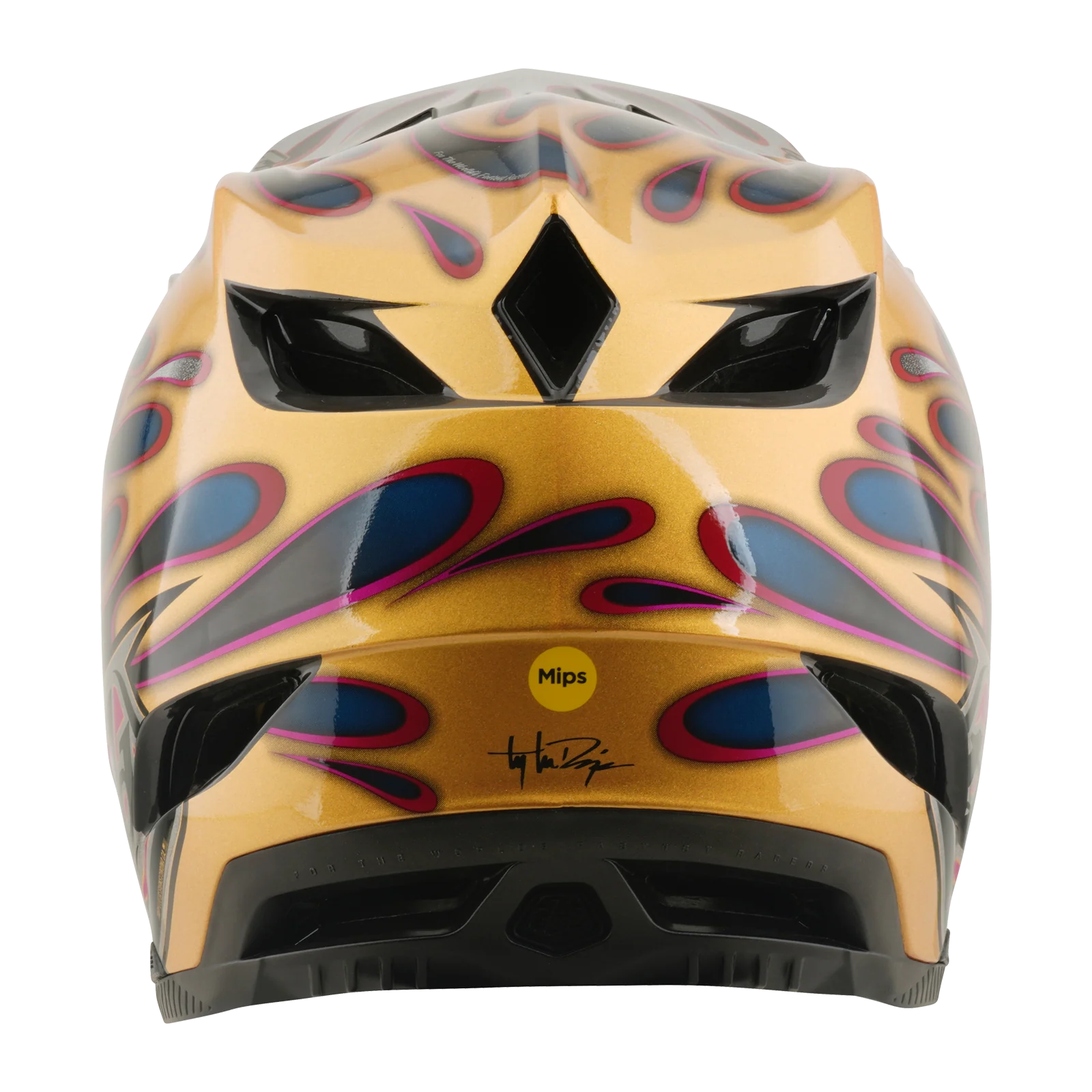 Kask MTB TROY LEE DESIGNS D4 CARBON MIPS Overspray złoty/czarny - Image 7