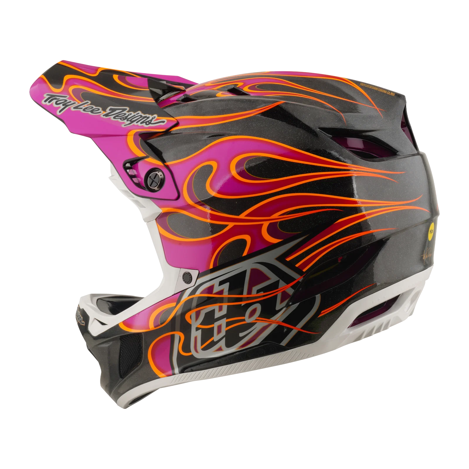 Kask MTB TROY LEE DESIGNS D4 CARBON MIPS Torched Carbon/Magenta - Image 2