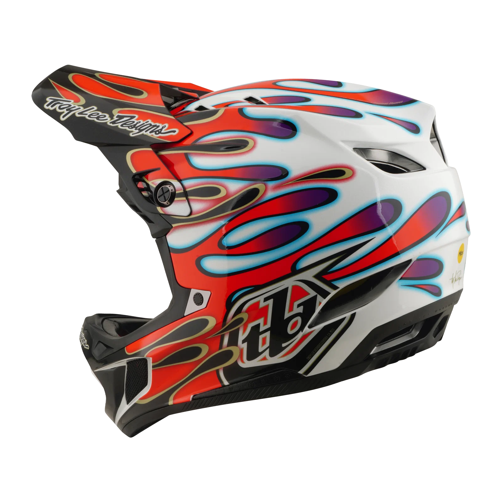 Kask MTB TROY LEE DESIGNS D4 COMPOSITE MIPS OVERSPRAY biały/czerwony - Image 3