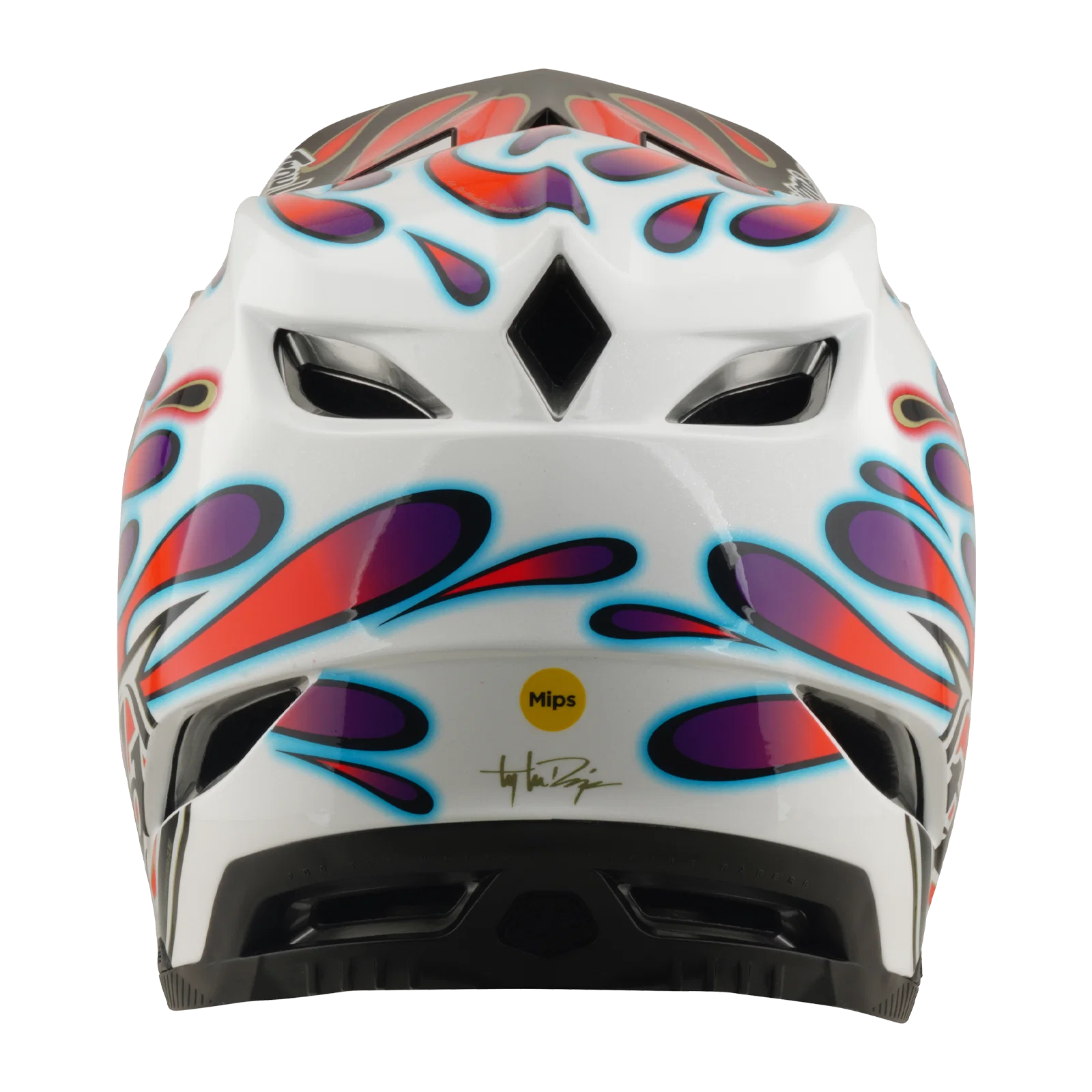 Kask MTB TROY LEE DESIGNS D4 COMPOSITE MIPS OVERSPRAY biały/czerwony - Image 4
