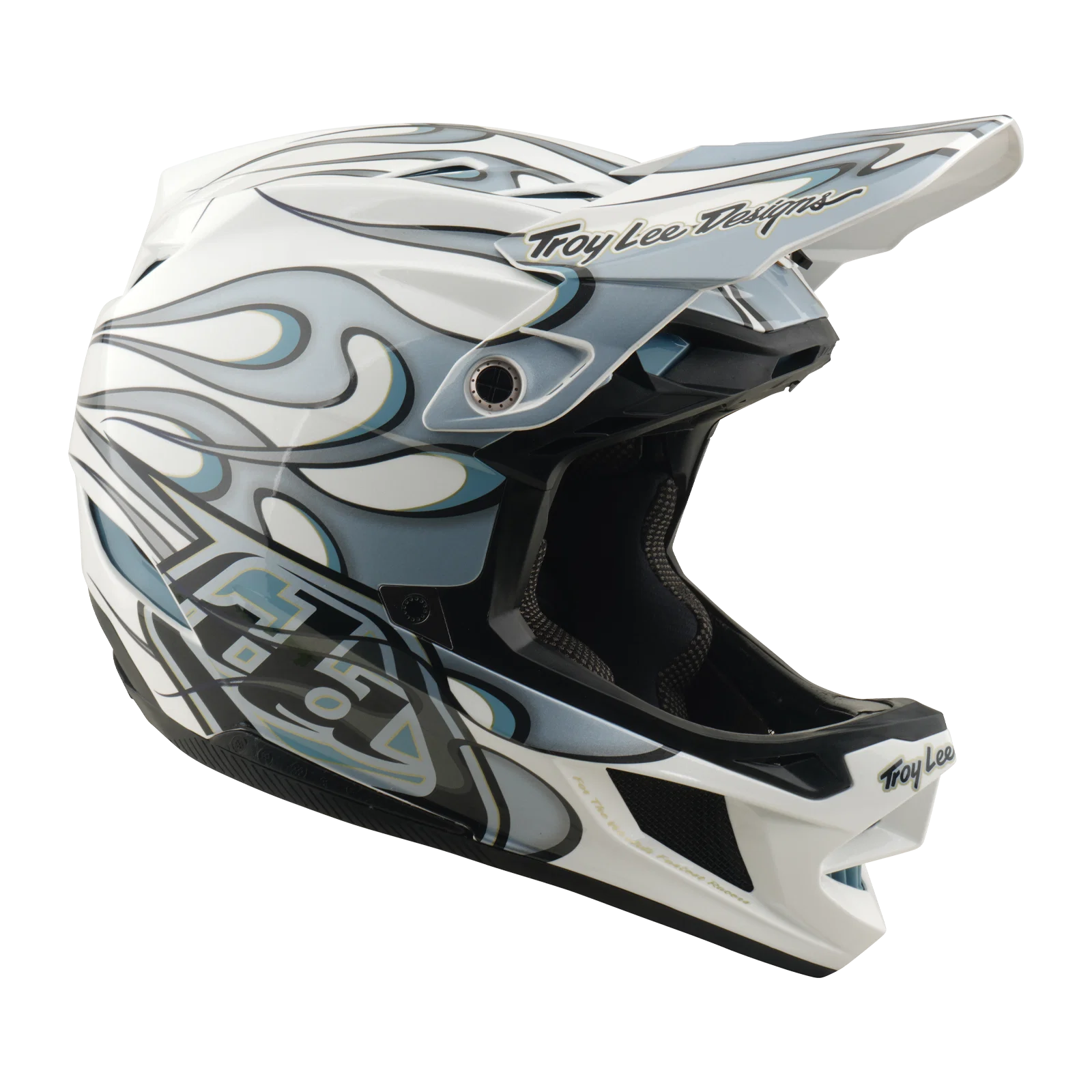 Kask MTB TROY LEE DESIGNS D4 COMPOSITE MIPS TORCHED biały/srebrny - Image 2
