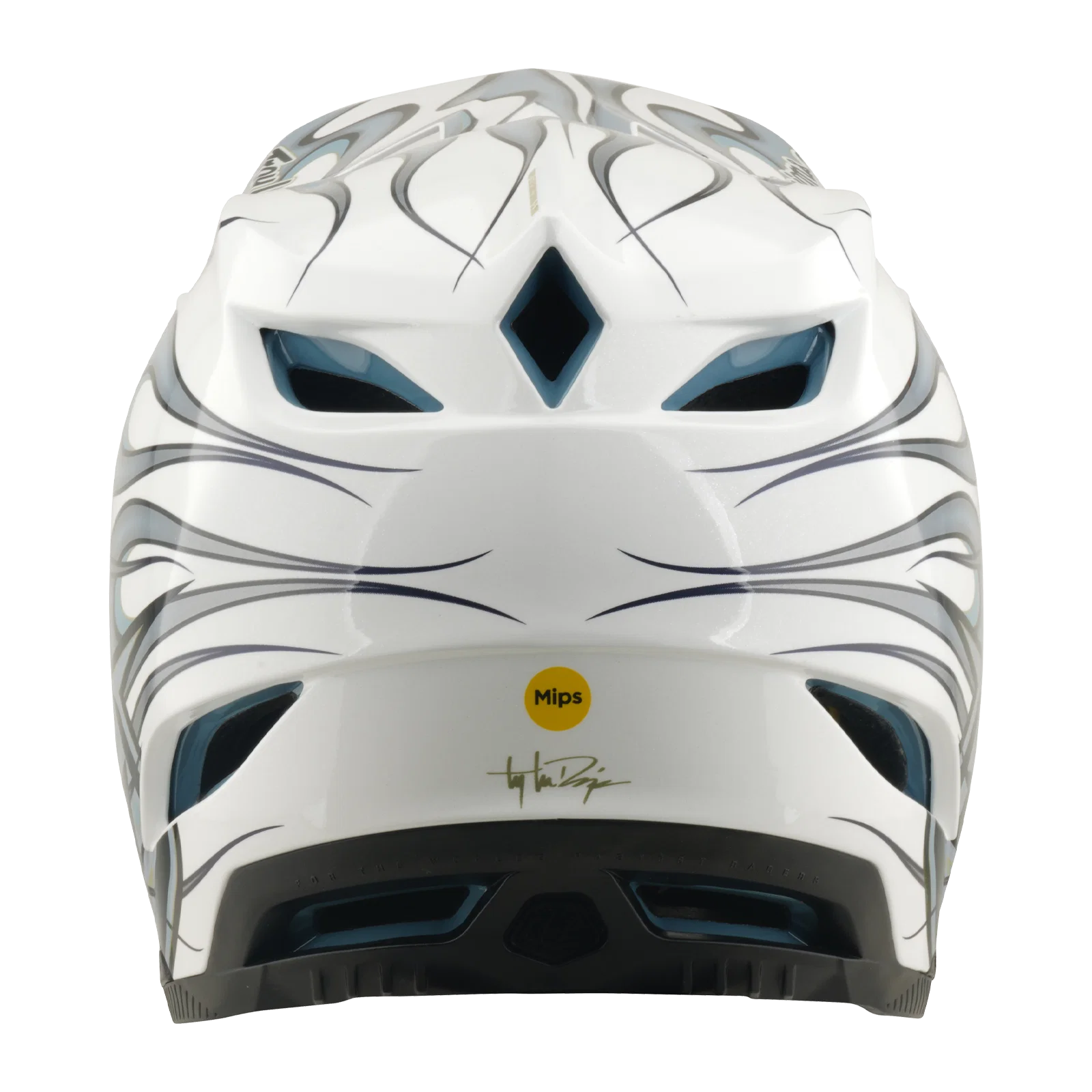 Kask MTB TROY LEE DESIGNS D4 COMPOSITE MIPS TORCHED biały/srebrny - Image 4