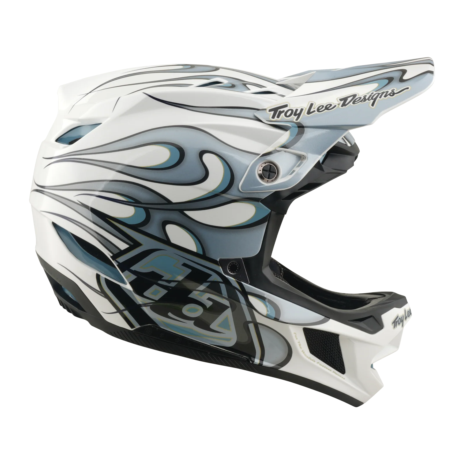 Kask MTB TROY LEE DESIGNS D4 COMPOSITE MIPS TORCHED biały/srebrny - Image 6