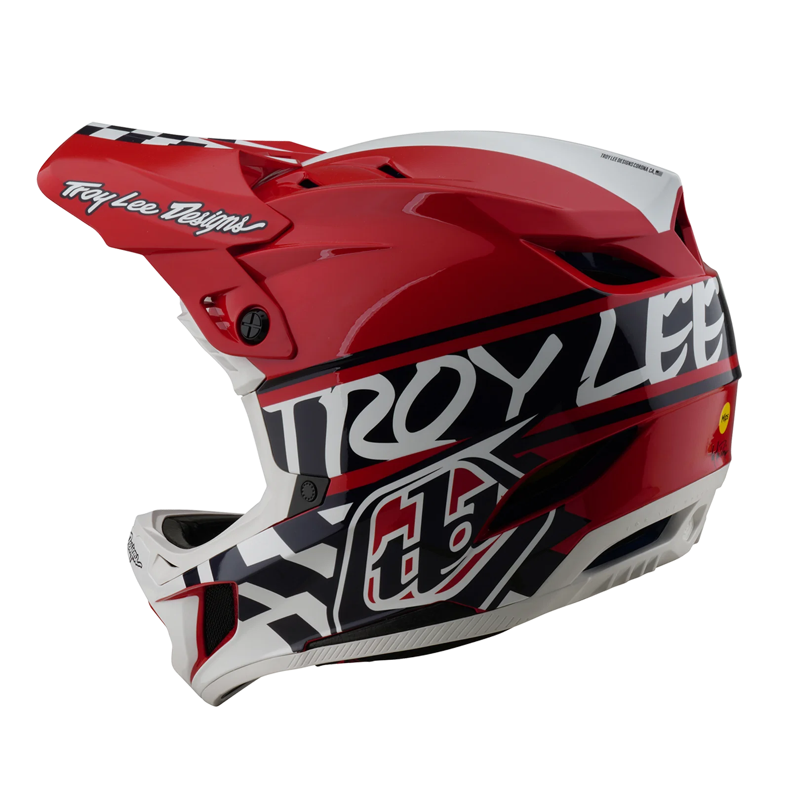 Kask MTB TROY LEE DESIGNS D4 POLYACRYLITE MIPS FIFTY 50 biały/czerwony - Image 6