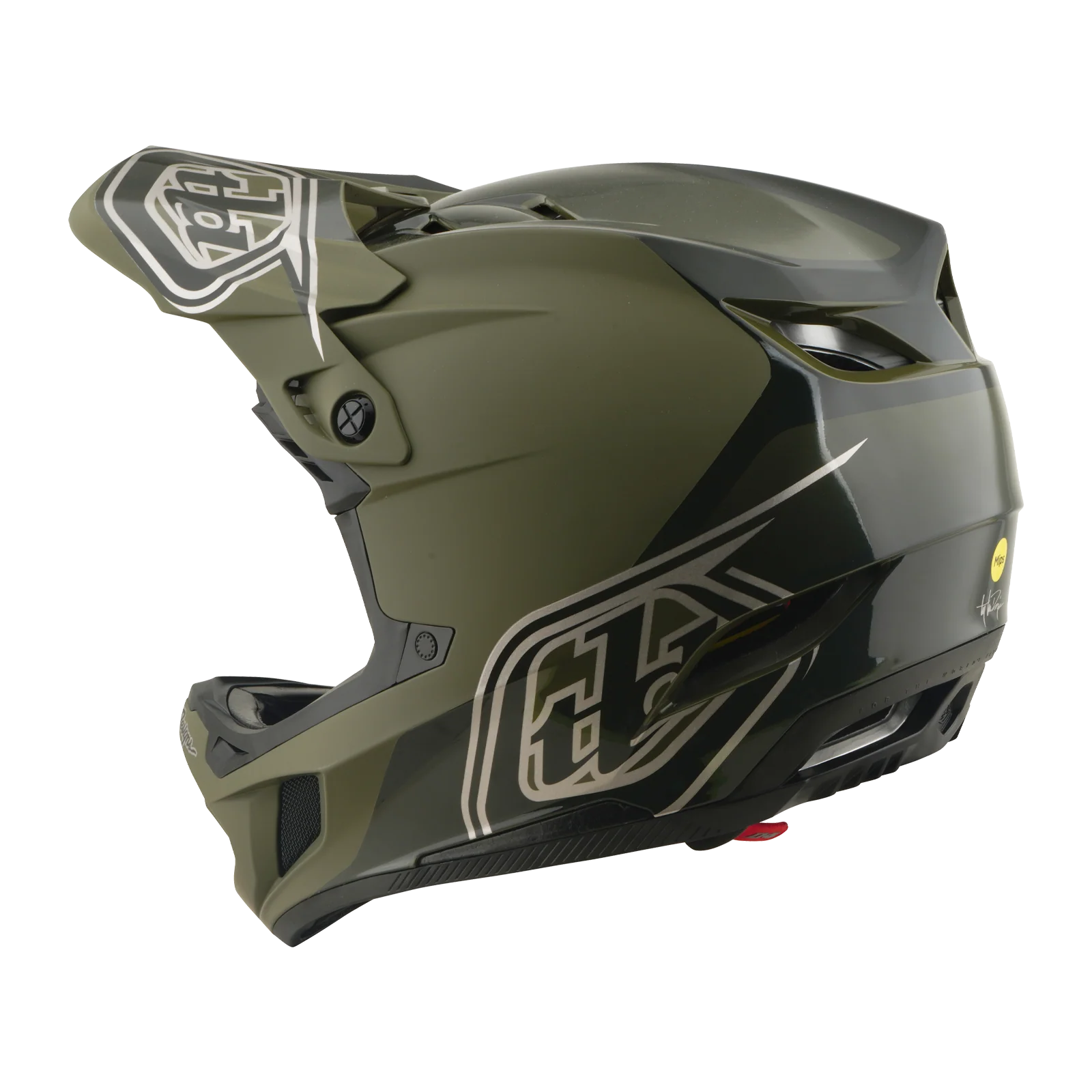 Kask MTB TROY LEE DESIGNS D4 POLYACRYLITE MIPS SHADOW BEETLE Khaki - Image 3