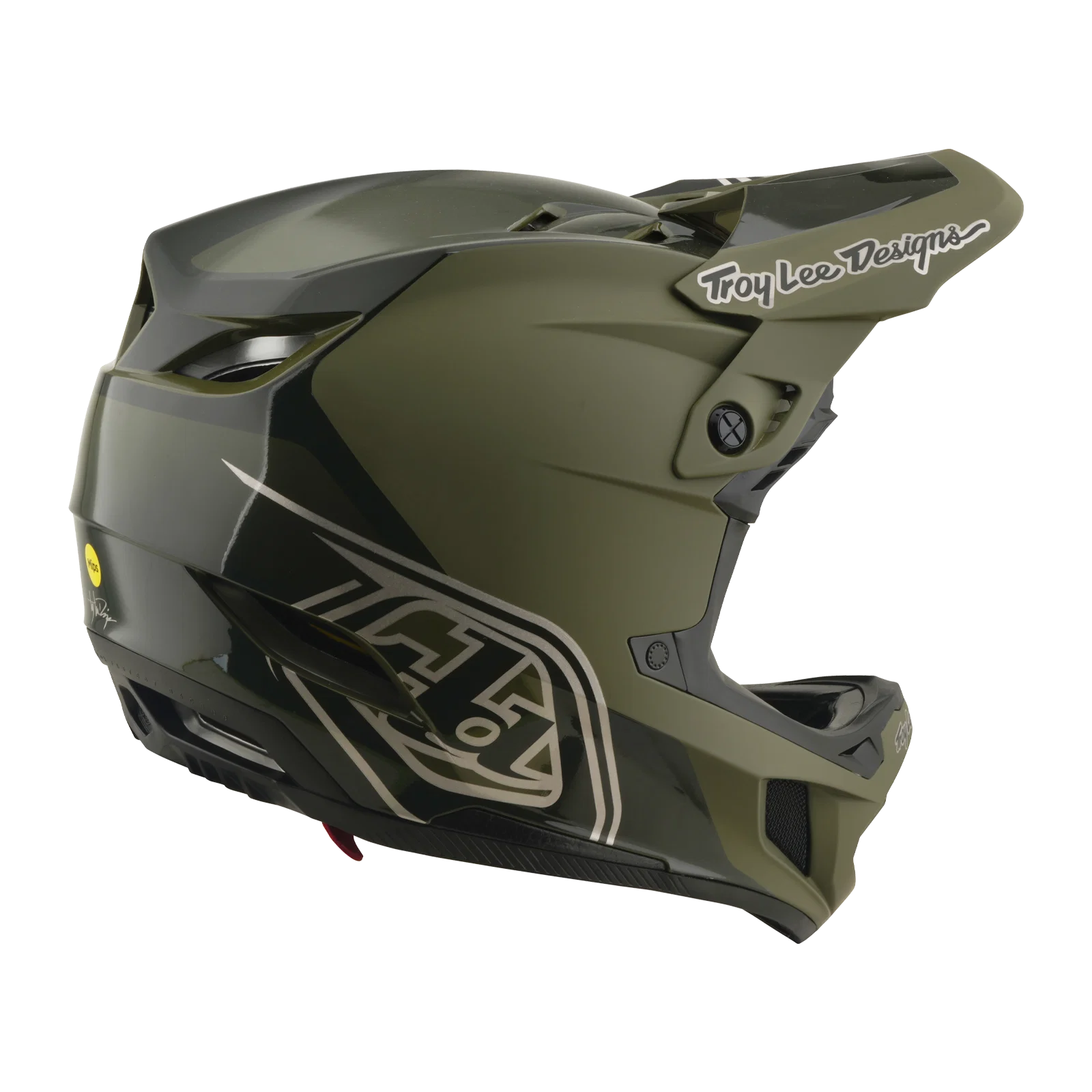 Kask MTB TROY LEE DESIGNS D4 POLYACRYLITE MIPS SHADOW BEETLE Khaki - Image 5