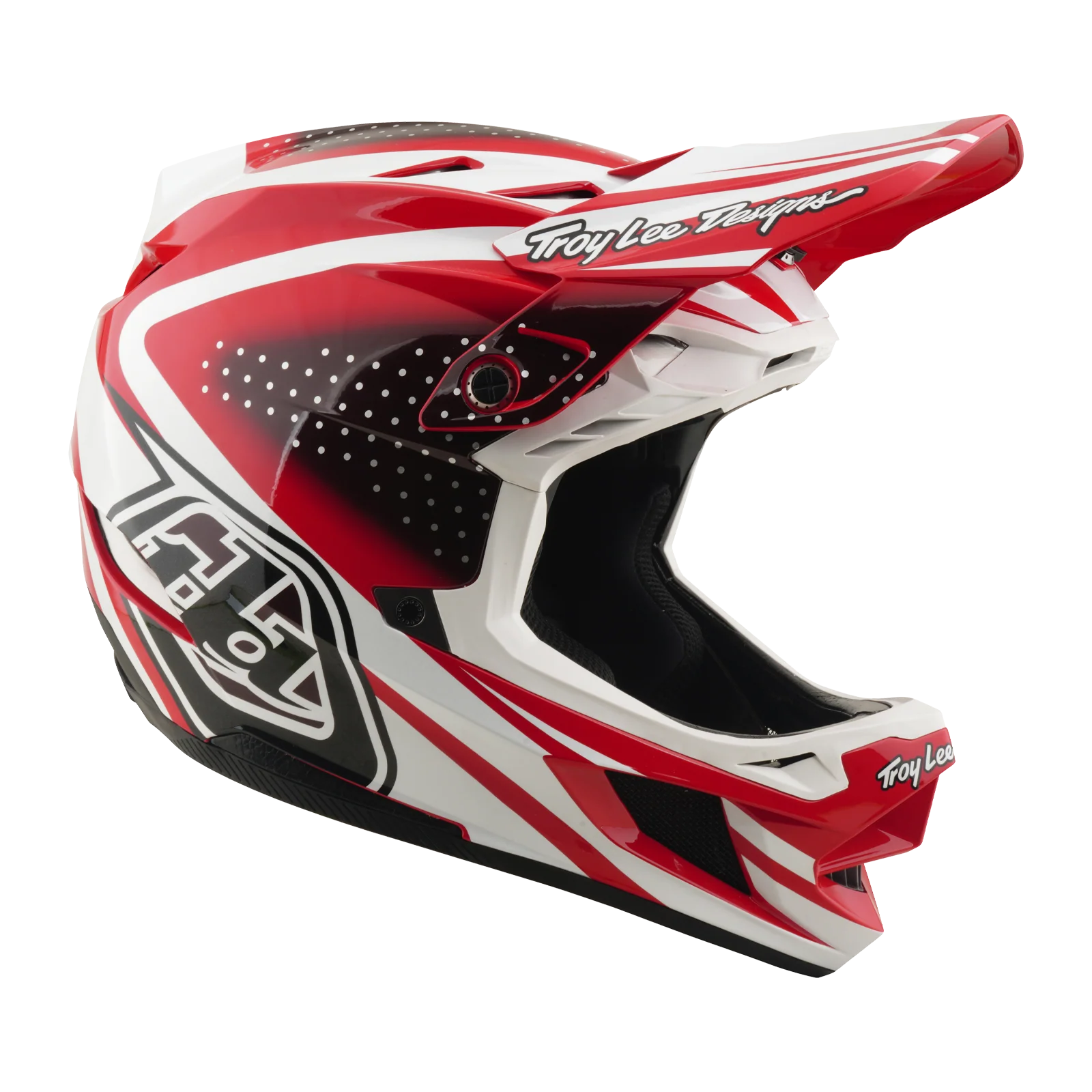 Kask MTB TROY LEE DESIGNS D4 POLYACRYLITE MIPS THE LINE czerwony/biały - Image 2