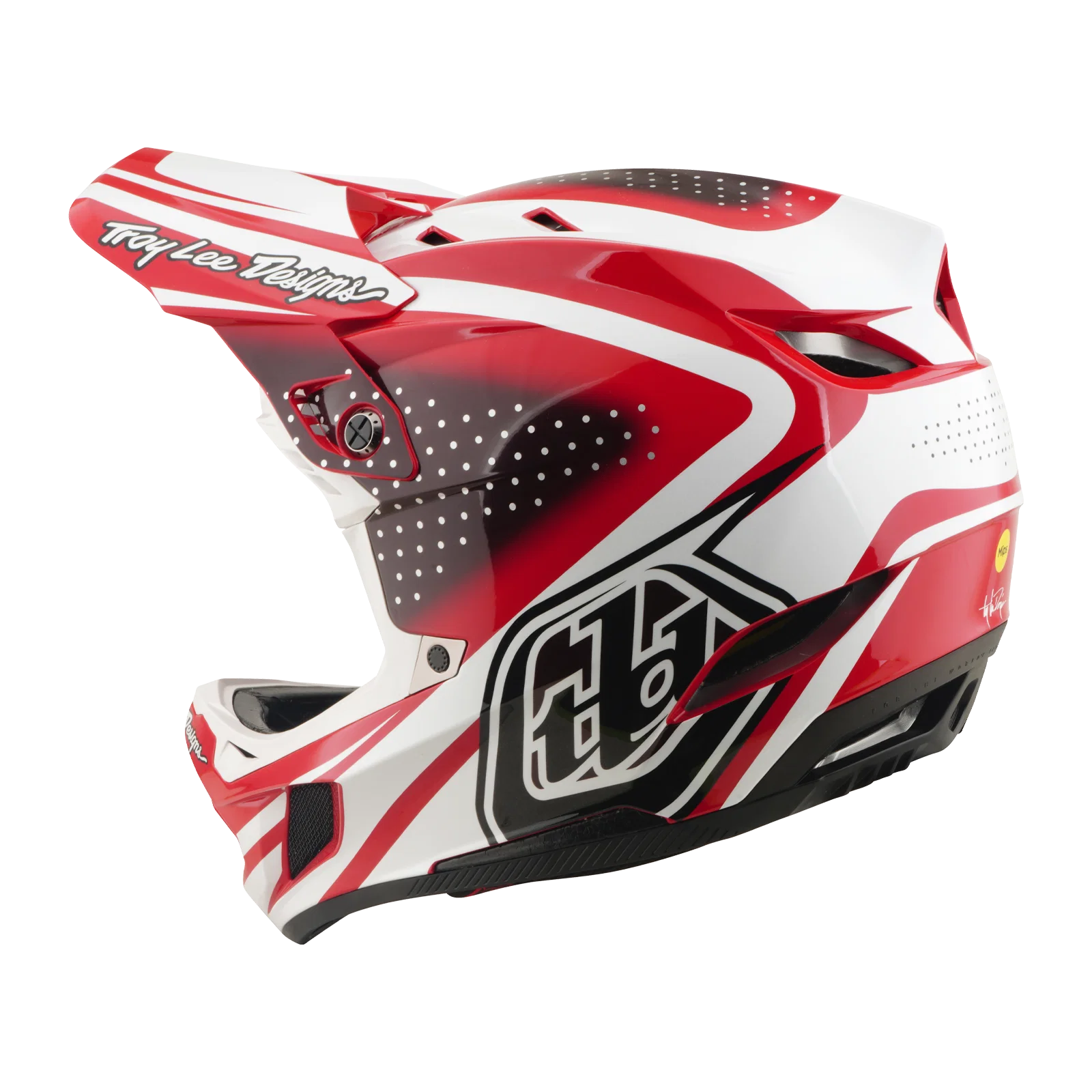 Kask MTB TROY LEE DESIGNS D4 POLYACRYLITE MIPS THE LINE czerwony/biały - Image 3