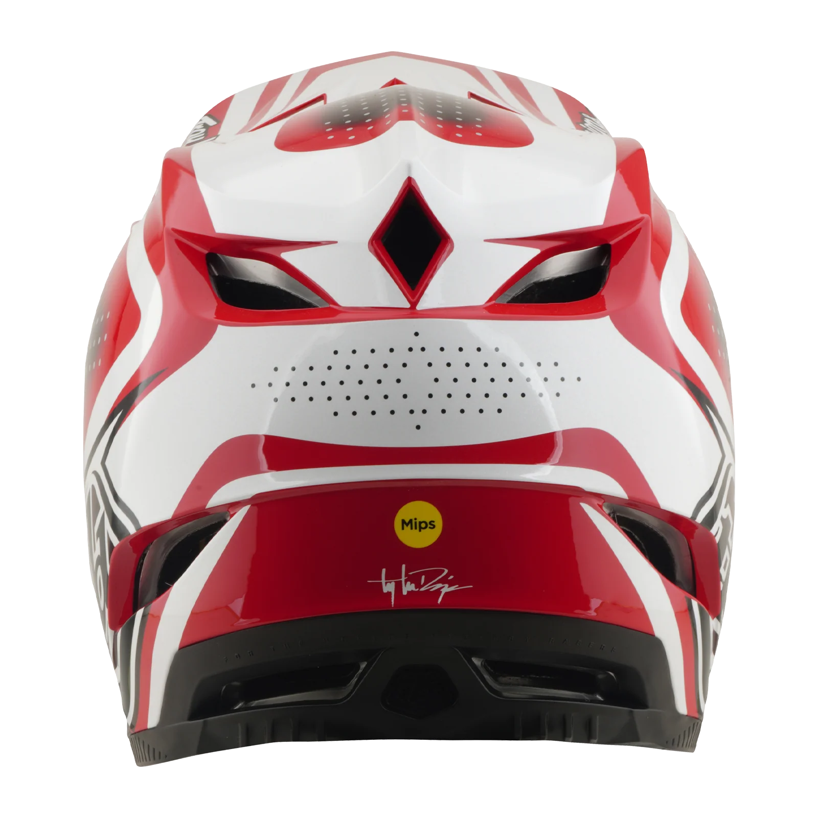 Kask MTB TROY LEE DESIGNS D4 POLYACRYLITE MIPS THE LINE czerwony/biały - Image 4