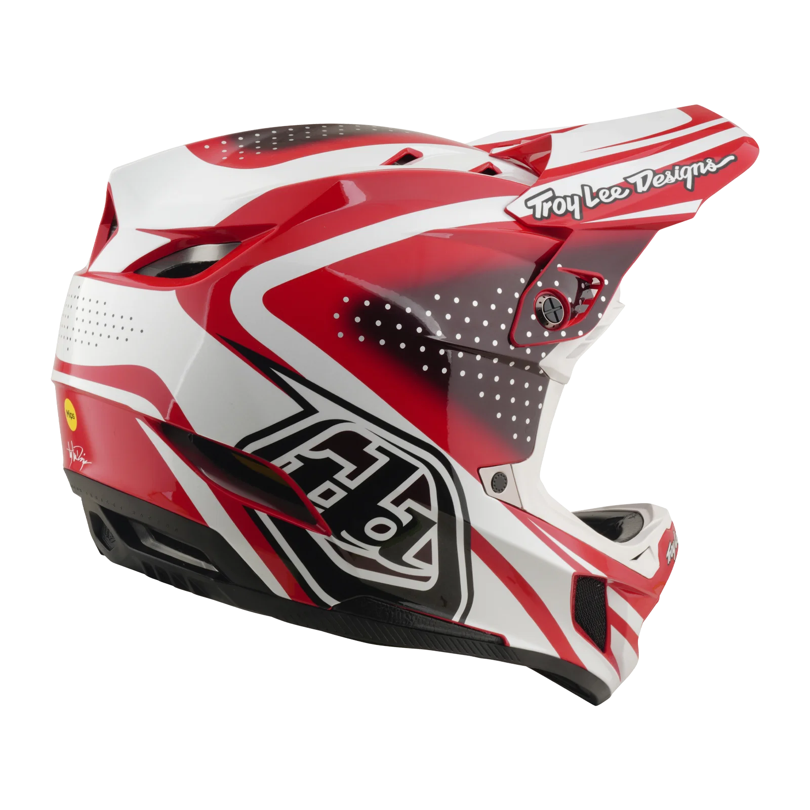 Kask MTB TROY LEE DESIGNS D4 POLYACRYLITE MIPS THE LINE czerwony/biały - Image 5