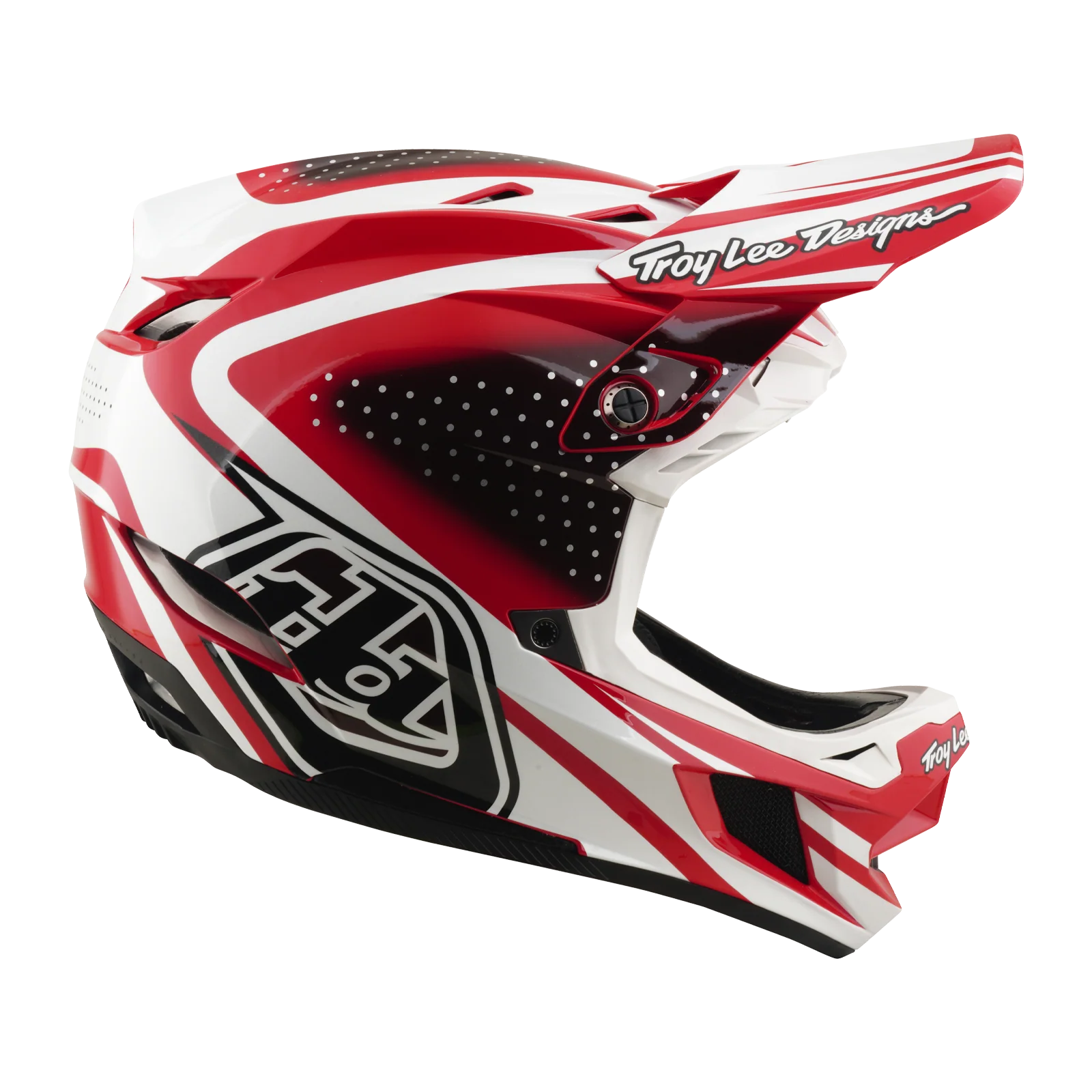 Kask MTB TROY LEE DESIGNS D4 POLYACRYLITE MIPS THE LINE czerwony/biały - Image 6
