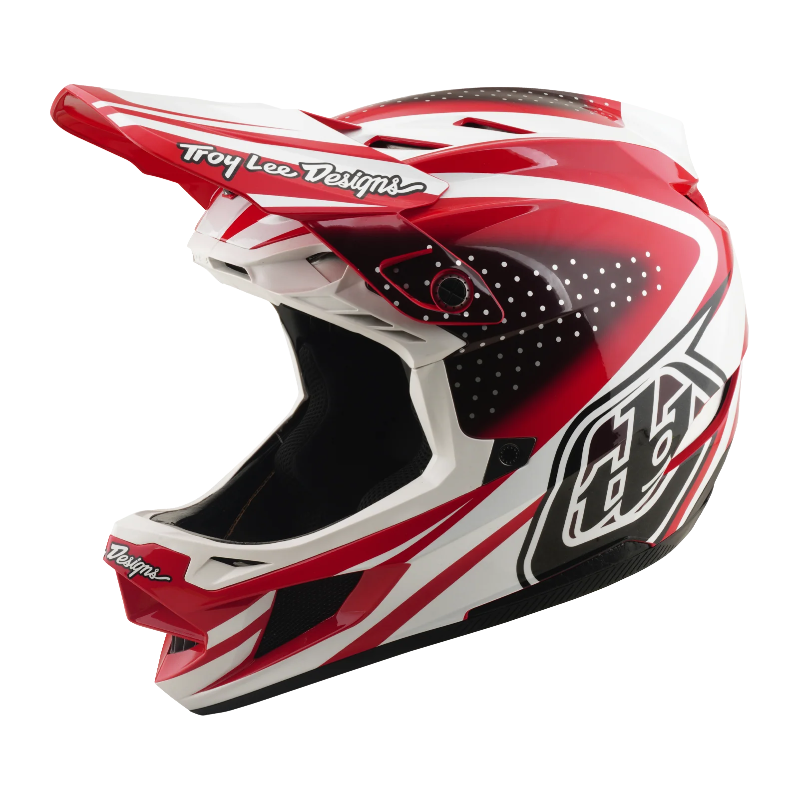 Kask MTB TROY LEE DESIGNS D4 POLYACRYLITE MIPS THE LINE czerwony/biały - Image 7