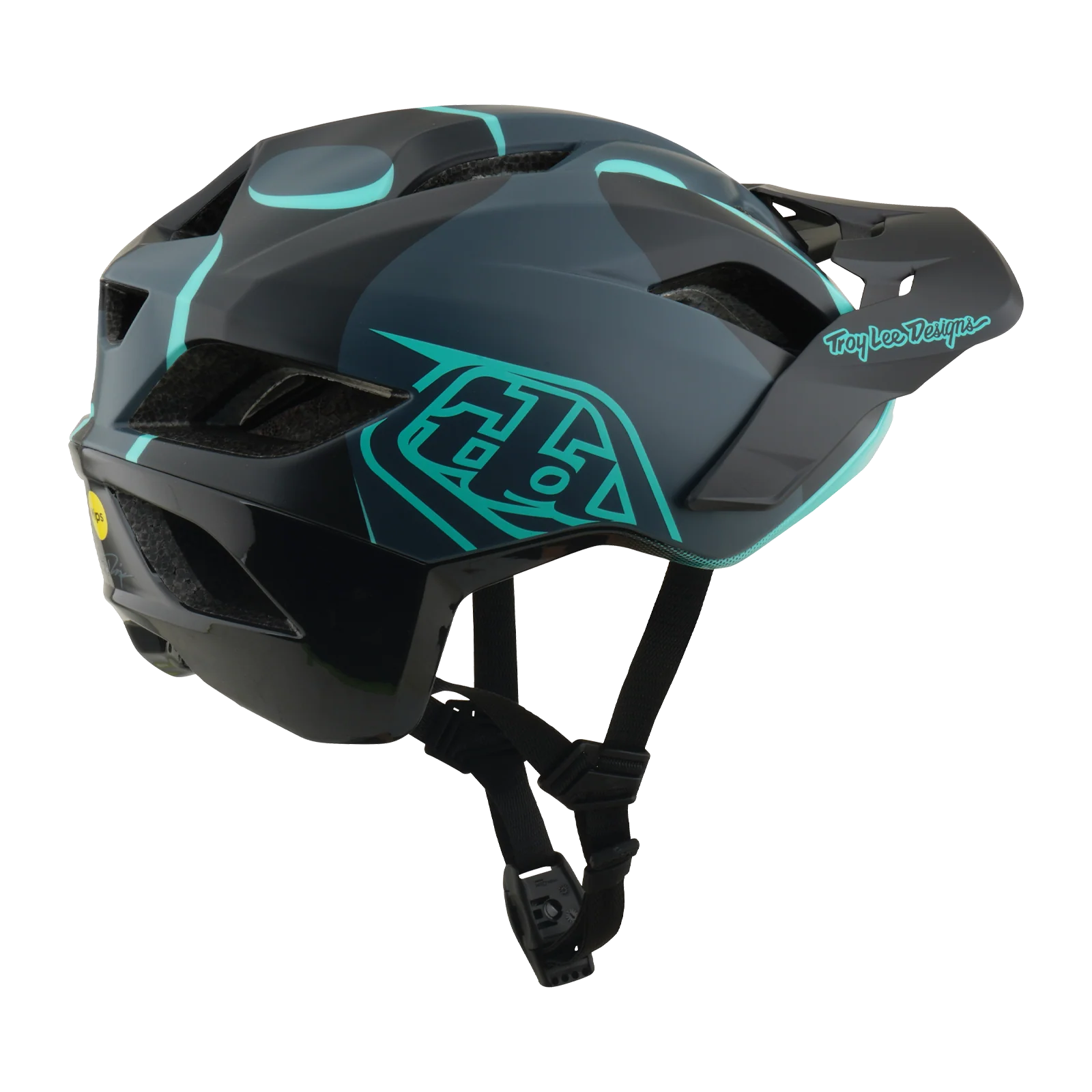 Kask MTB TROY LEE DESIGNS FLOWLINE SE MIPS BADGE Carbon/Blue - Image 7