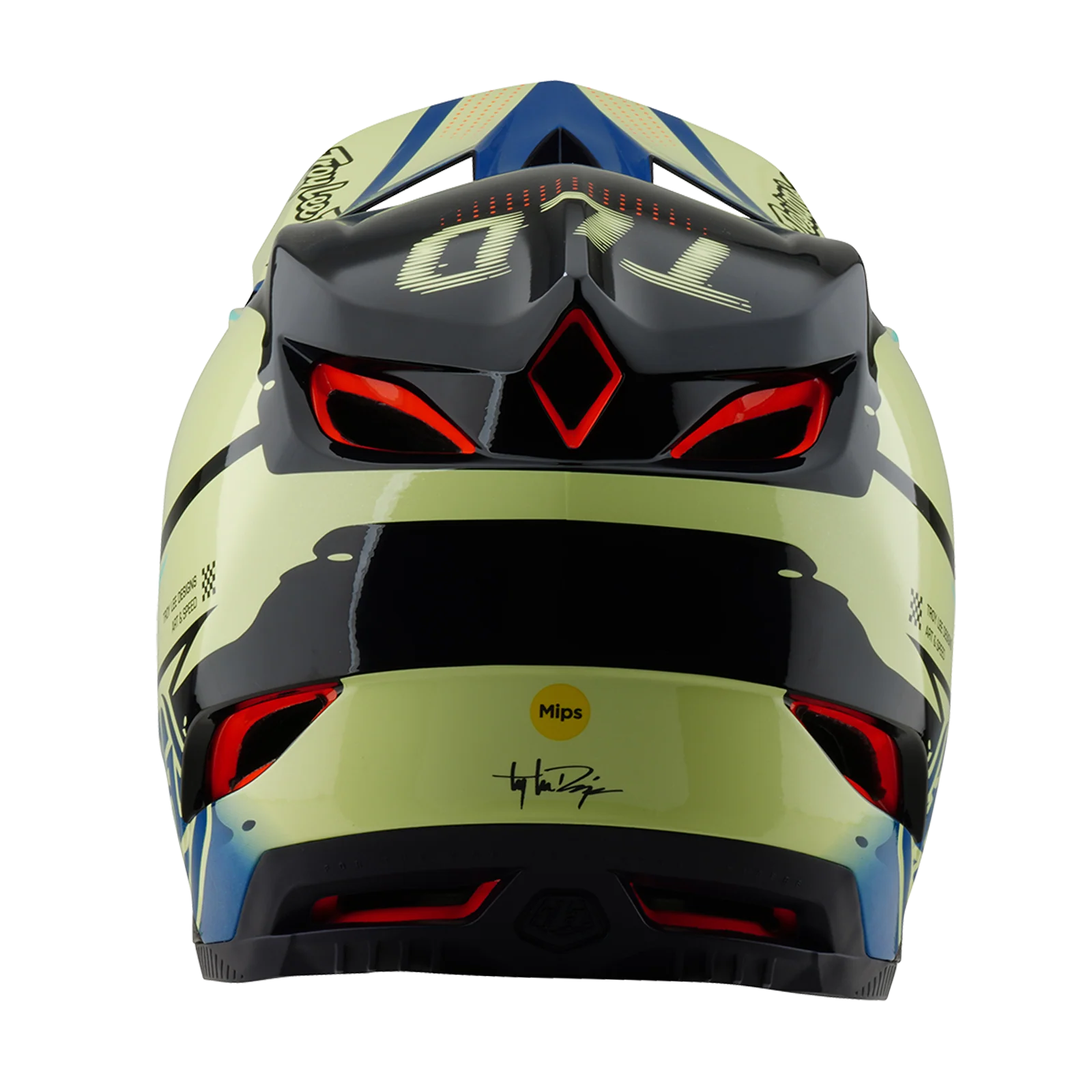 Kask MTB Troy Lee Design D4 COMPOSITE MIPS Drip Yellow - Image 3
