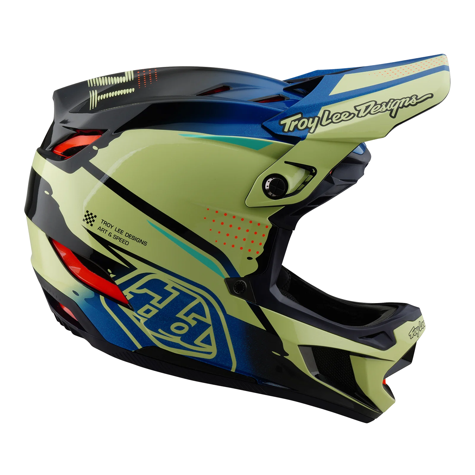 Kask MTB Troy Lee Design D4 COMPOSITE MIPS Drip Yellow - Image 5