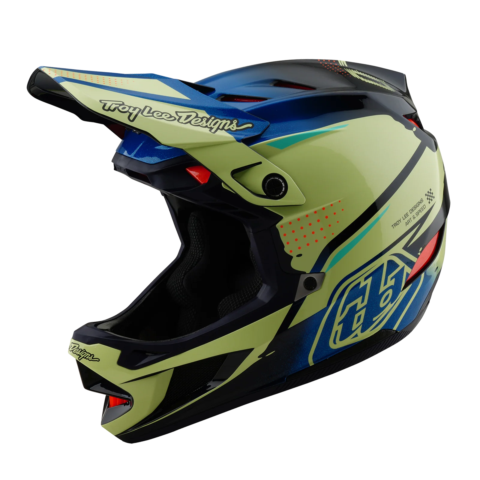 Kask MTB Troy Lee Design D4 COMPOSITE MIPS Drip Yellow - Image 7