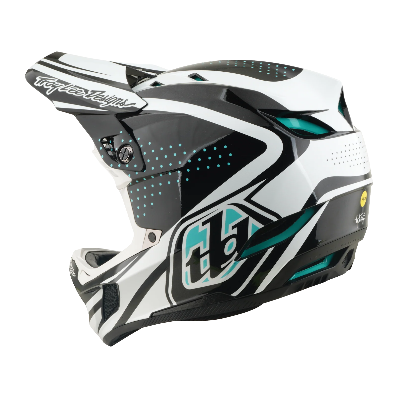 Kask rowerowy TROY LEE DESIGNS D4 POLYACRYLITE MIPS THE LINE Charcoal/White - Image 3