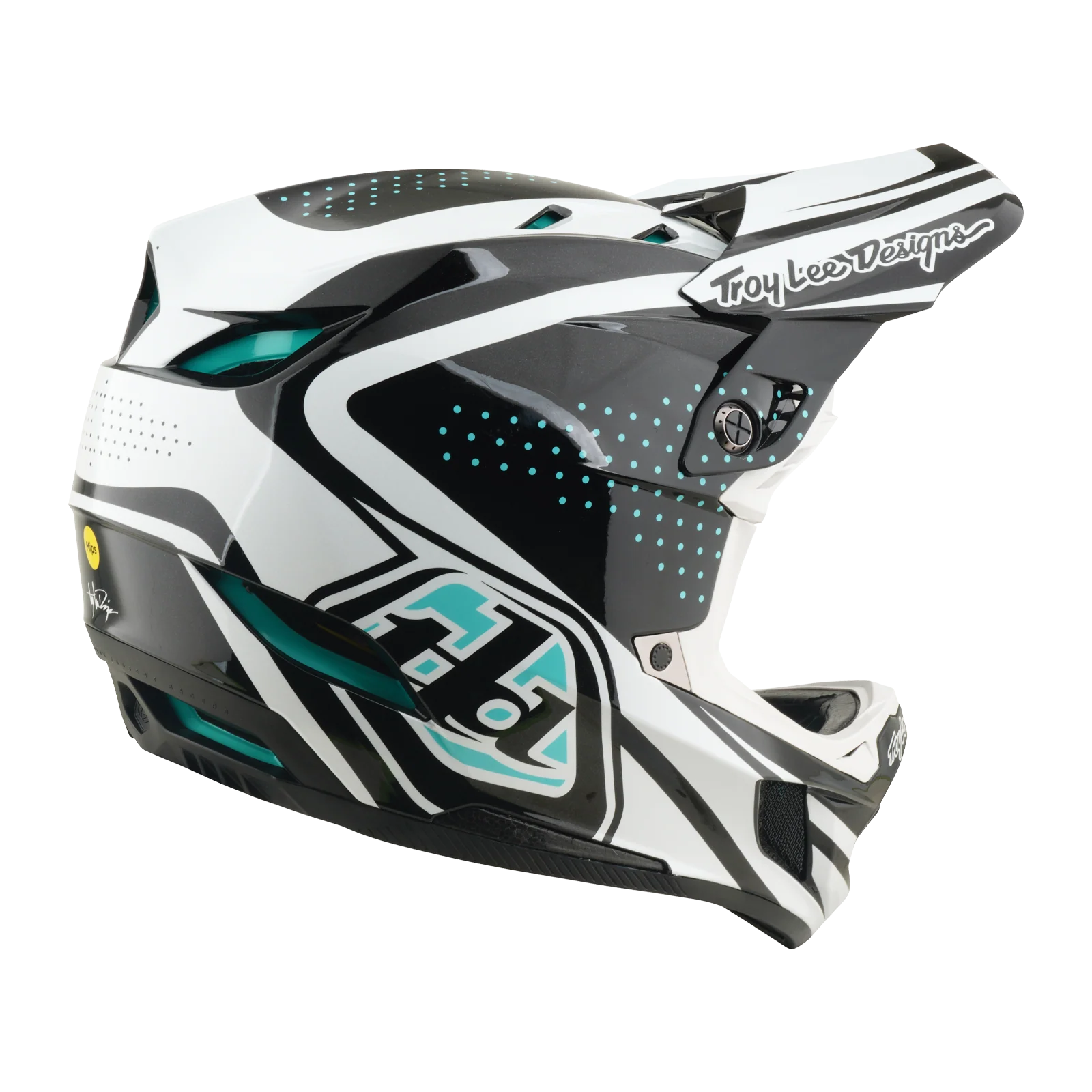 Kask rowerowy TROY LEE DESIGNS D4 POLYACRYLITE MIPS THE LINE Charcoal/White - Image 4