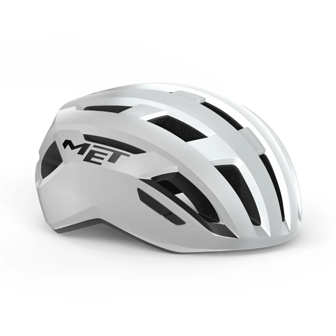 Kask szosowy MET VINCI MIPS biały srebrny błyszczący
