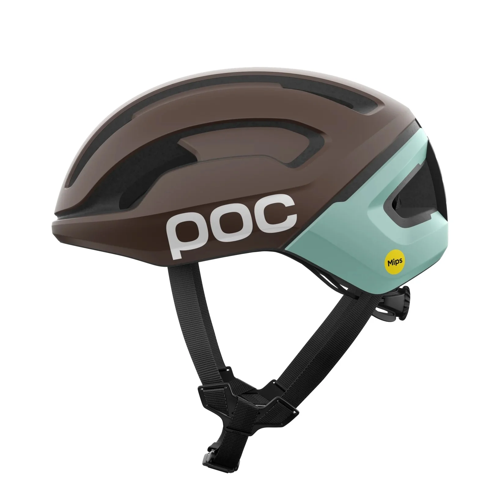 Kask szosowy POC OMNE AIR MIPS z brązowym/niebieskim logo