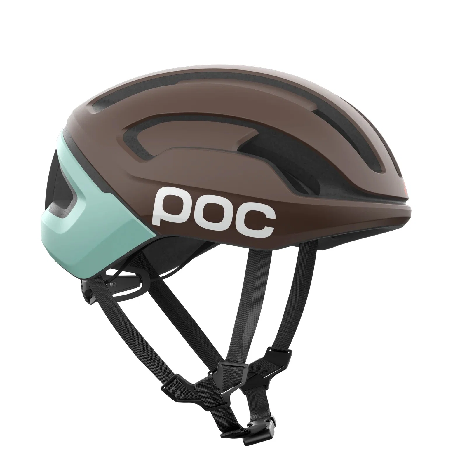 Kask szosowy POC OMNE AIR MIPS z brązowym/niebieskim logo - Image 3