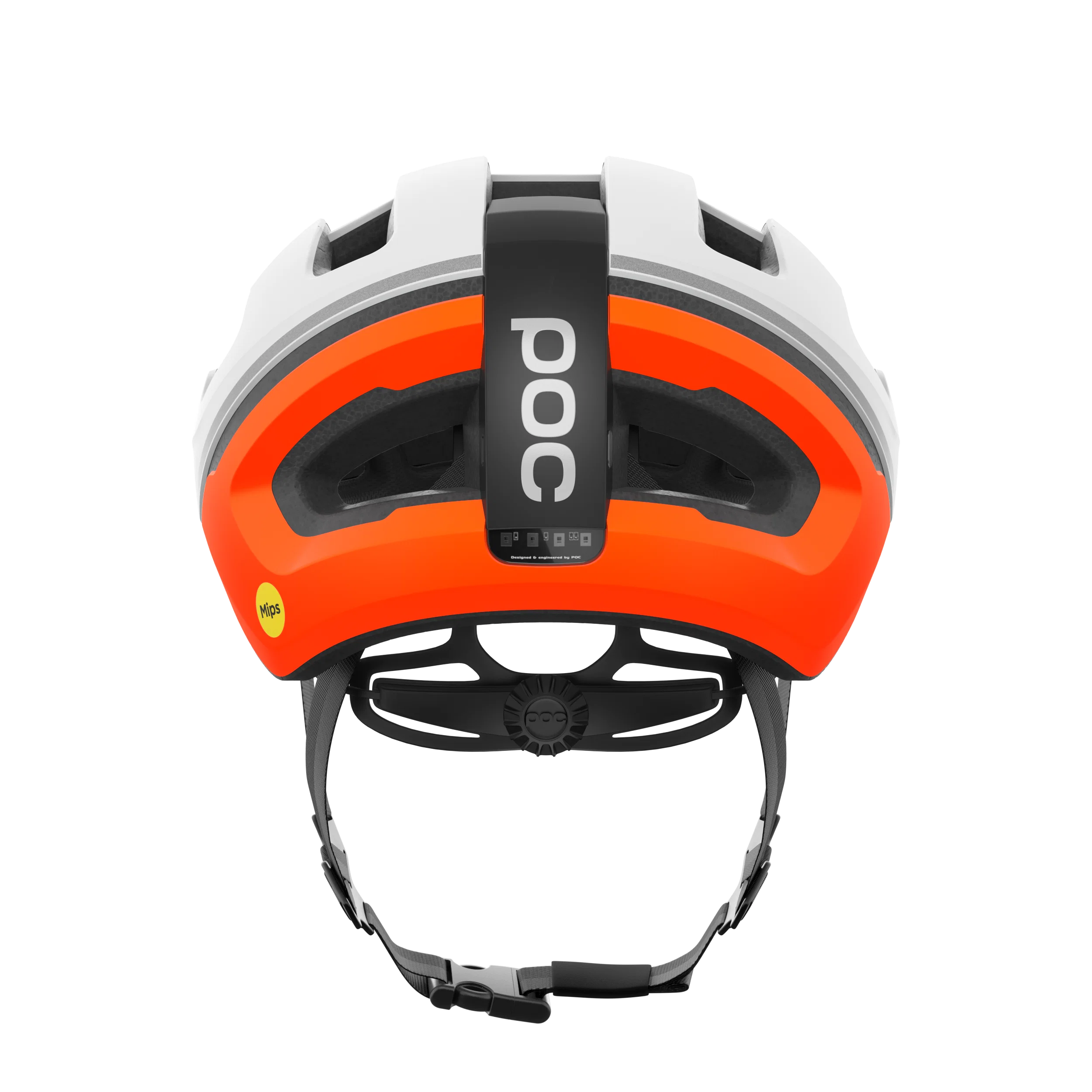 Kask szosowy POC OMNE BEACON MIPS biały/pomarańczowy matowy - Image 4