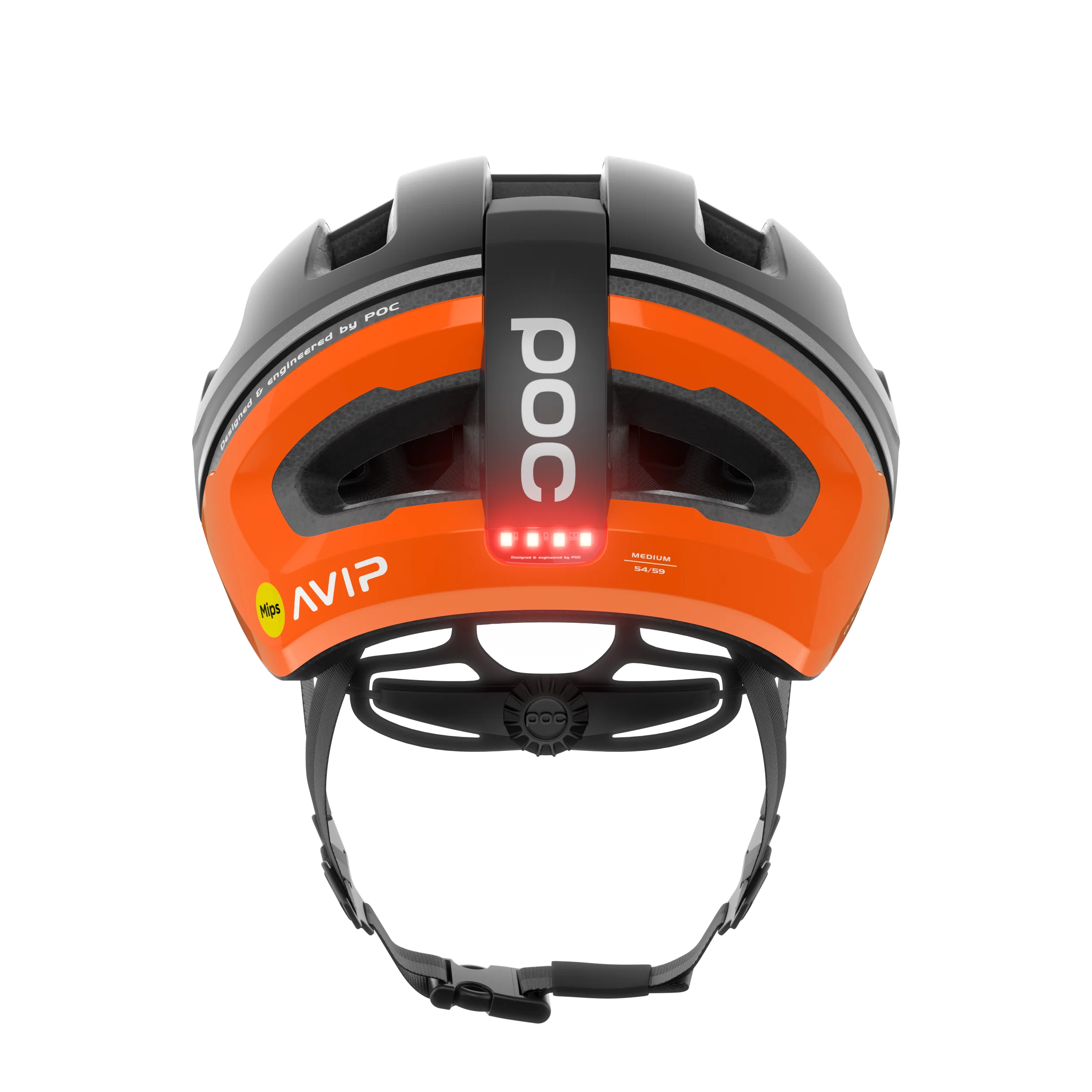 Kask szosowy POC OMNE BEACON MIPS czarny/pomarańczowy fluorescencyjny AVIP - Image 4