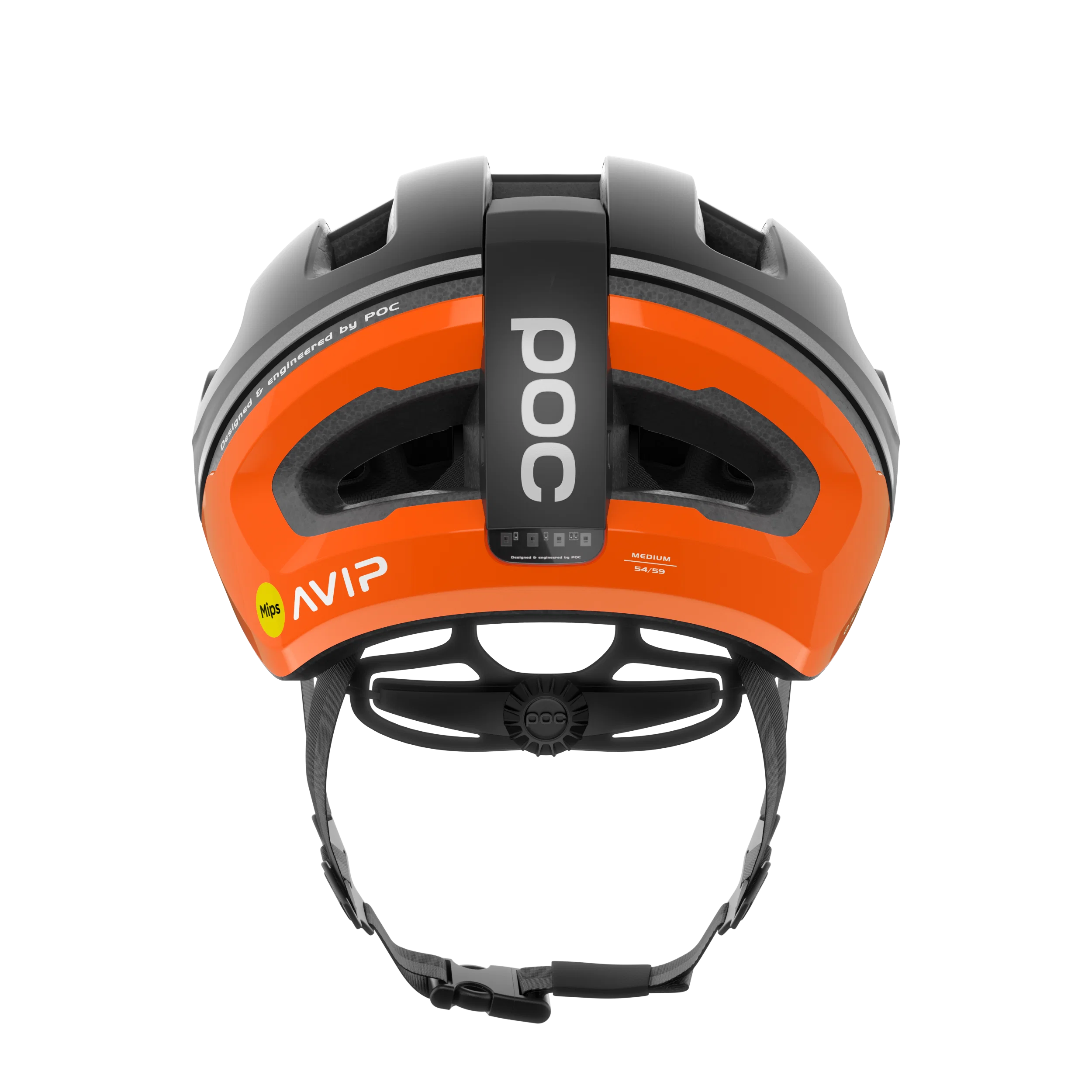 Kask szosowy POC OMNE BEACON MIPS czarny/pomarańczowy fluorescencyjny AVIP - Image 5