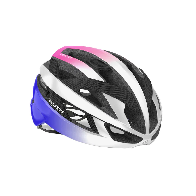 Kask szosowy RUDY PROJECT REBEL CARBON biały/fioletowy/różowy
