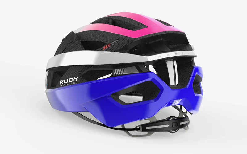 Kask szosowy RUDY PROJECT REBEL CARBON biały/fioletowy/różowy - Image 4